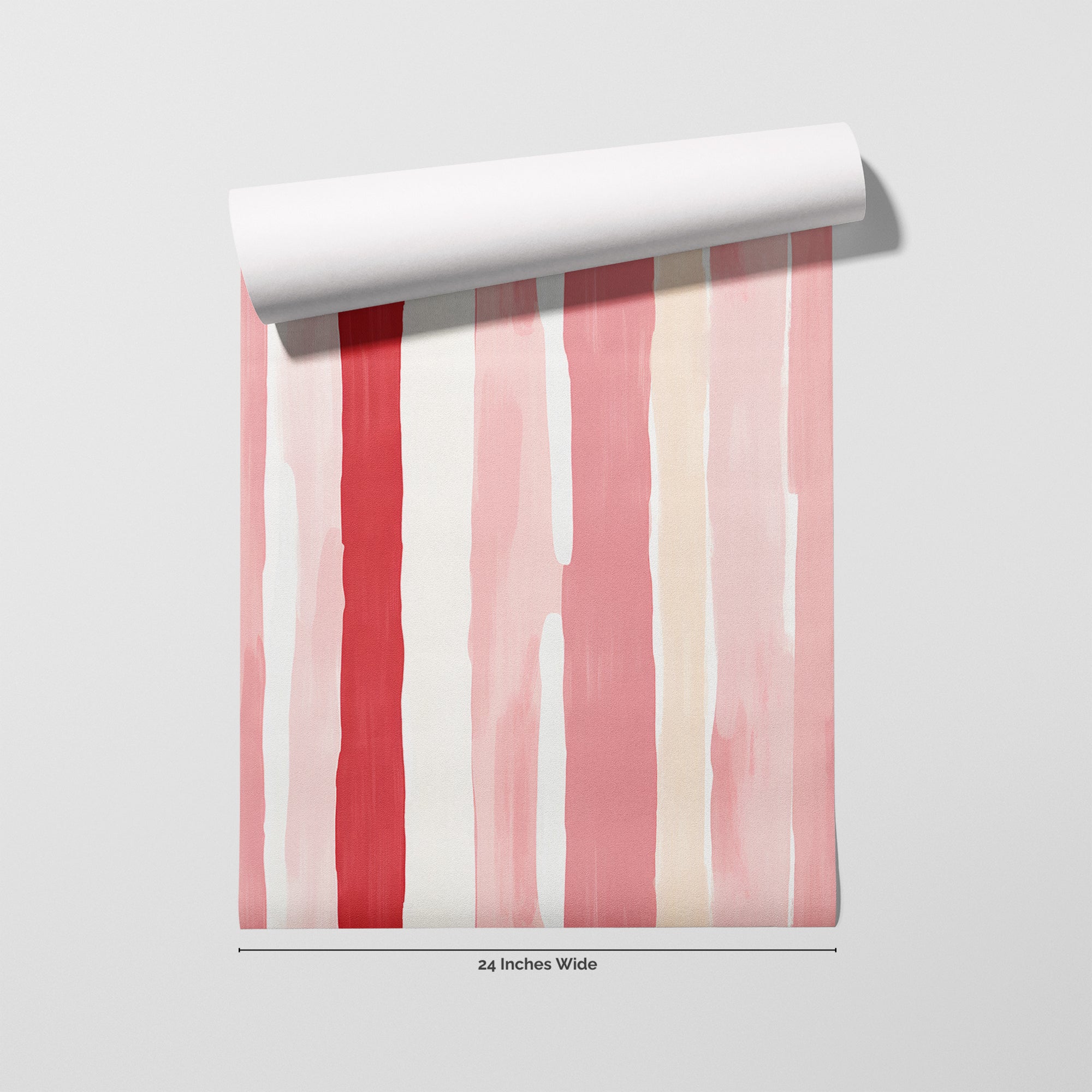 Taffy Stripe wallpaper roll, 24 inches wide