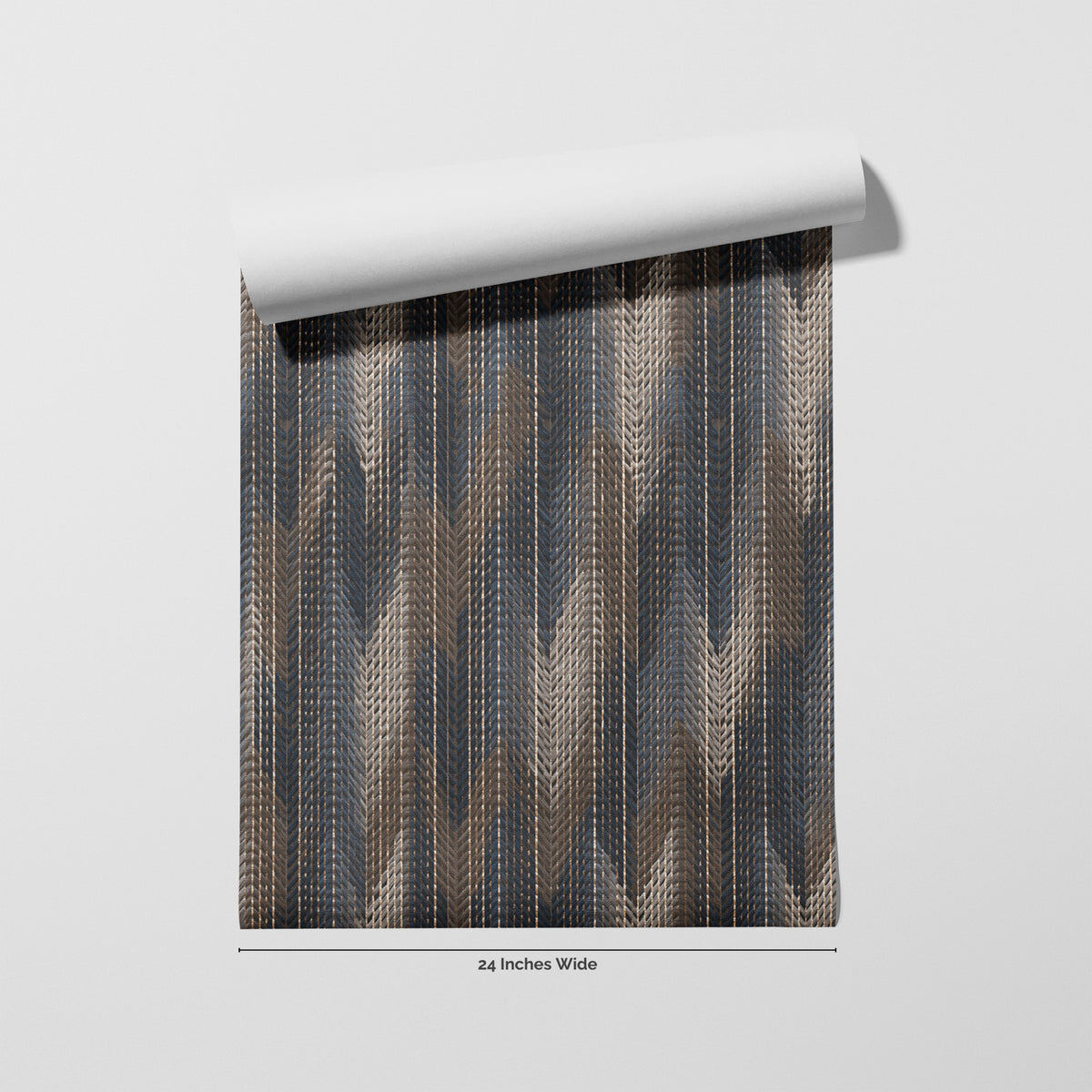 Tawny Weave wallpaper roll, 24 inches wide