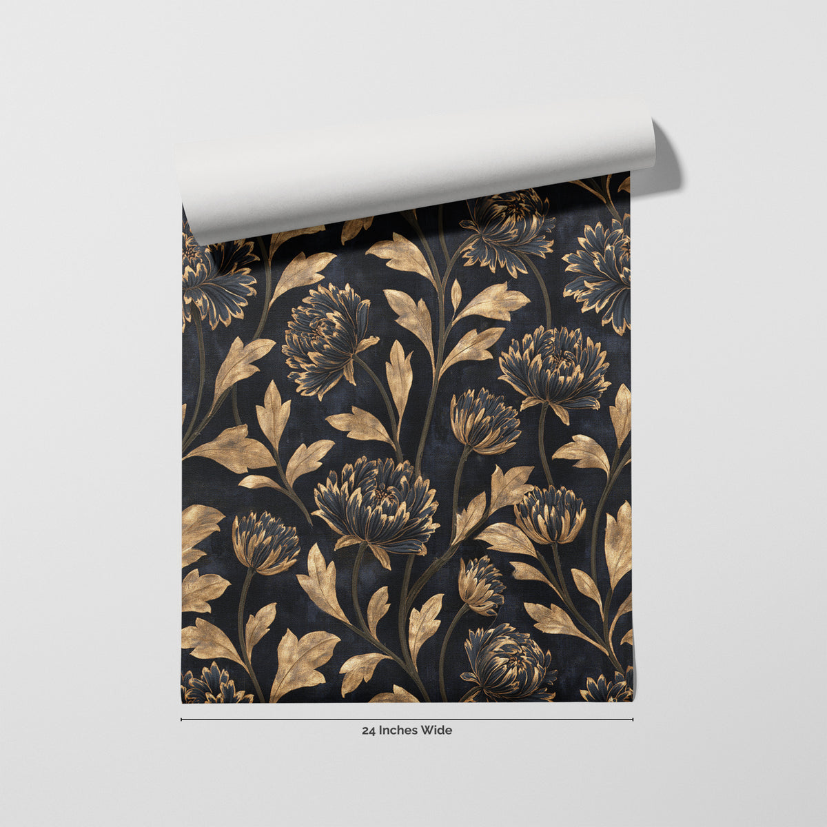 Thistle Nocturne wallpaper roll, 24 inches wide