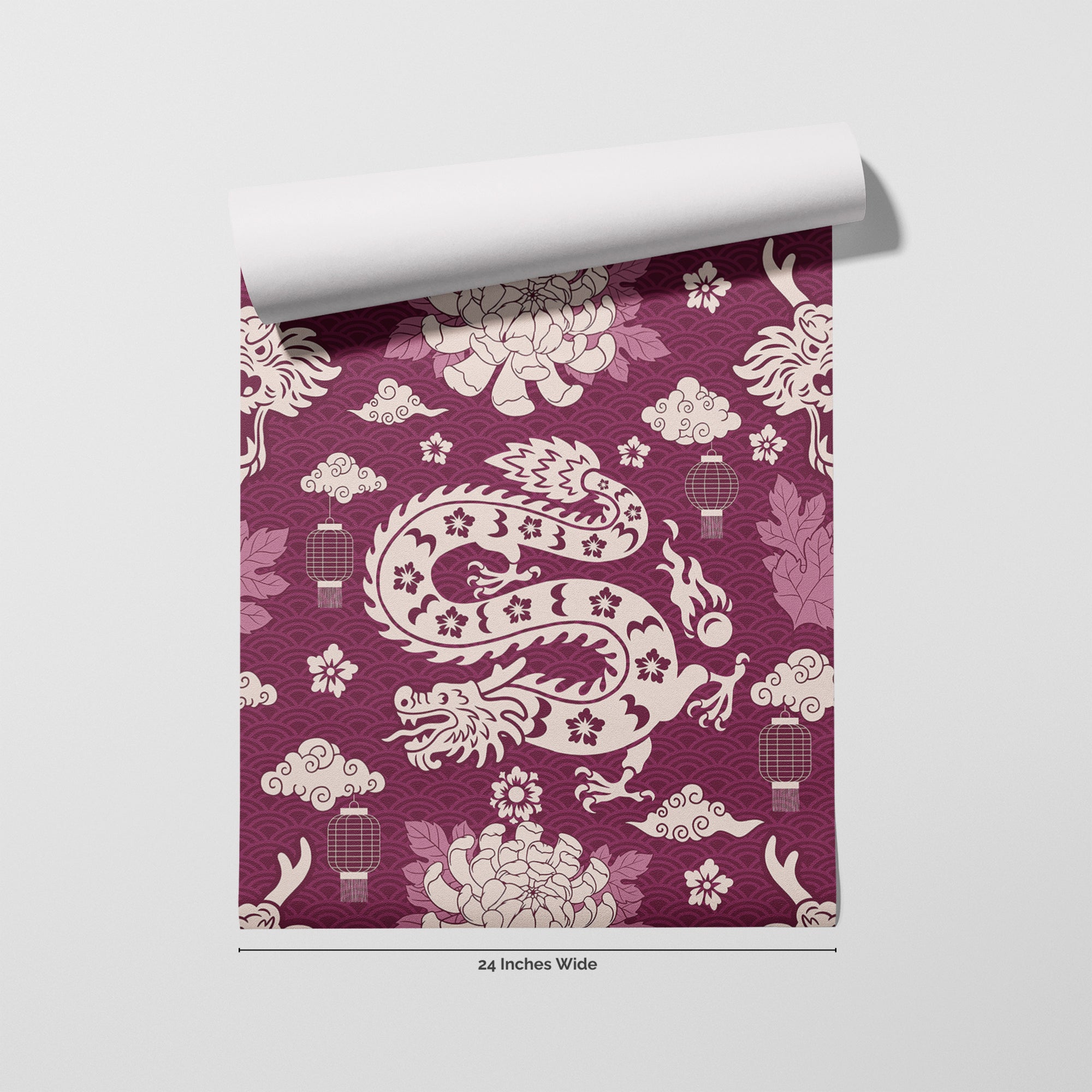 Dragon's Den wallpaper roll, 24 inches wide