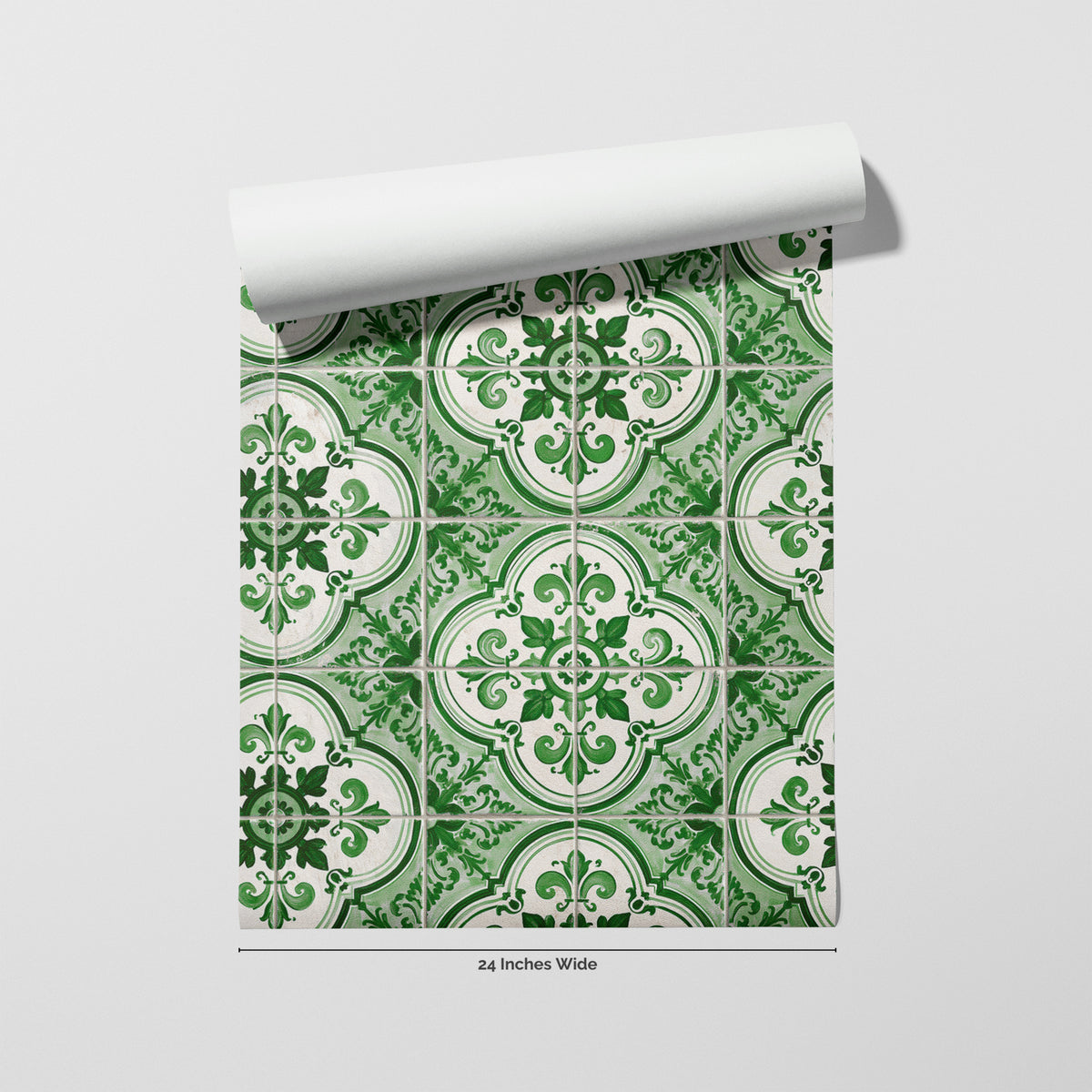 Sintra Green wallpaper roll, 24 inches wide