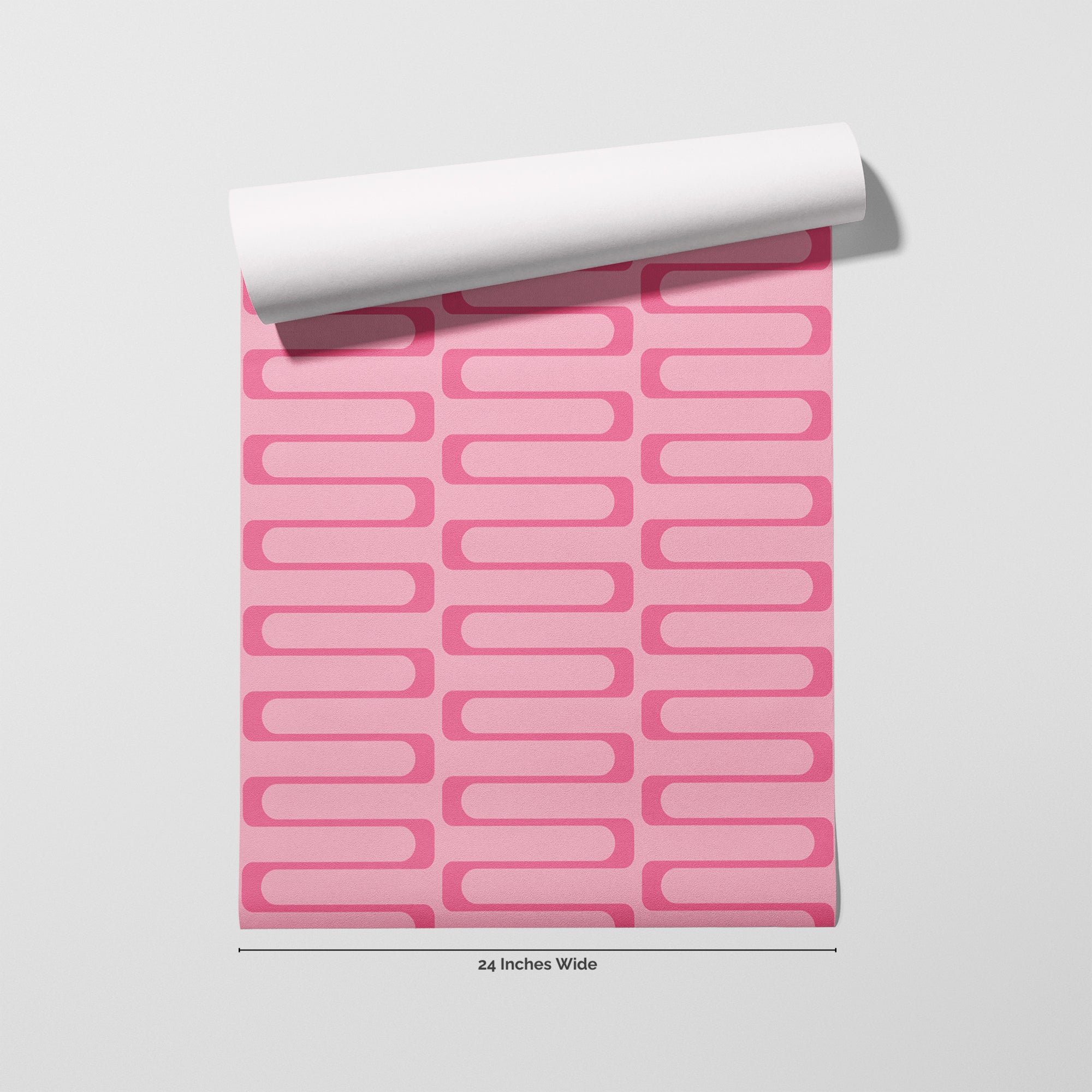 Palm Springs Pink wallpaper roll, 24 inches wide