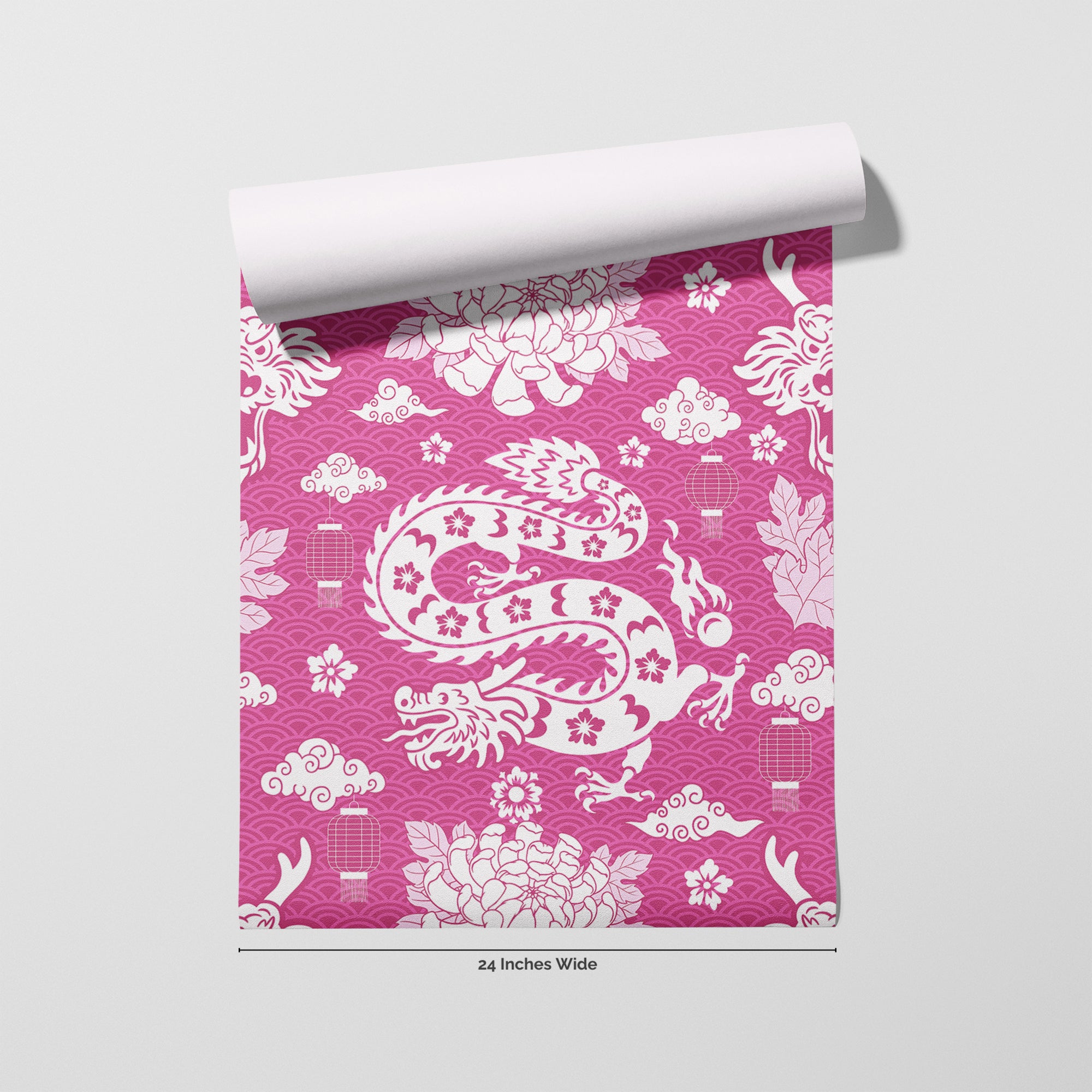 Dragonfruit wallpaper roll, 24 inches wide