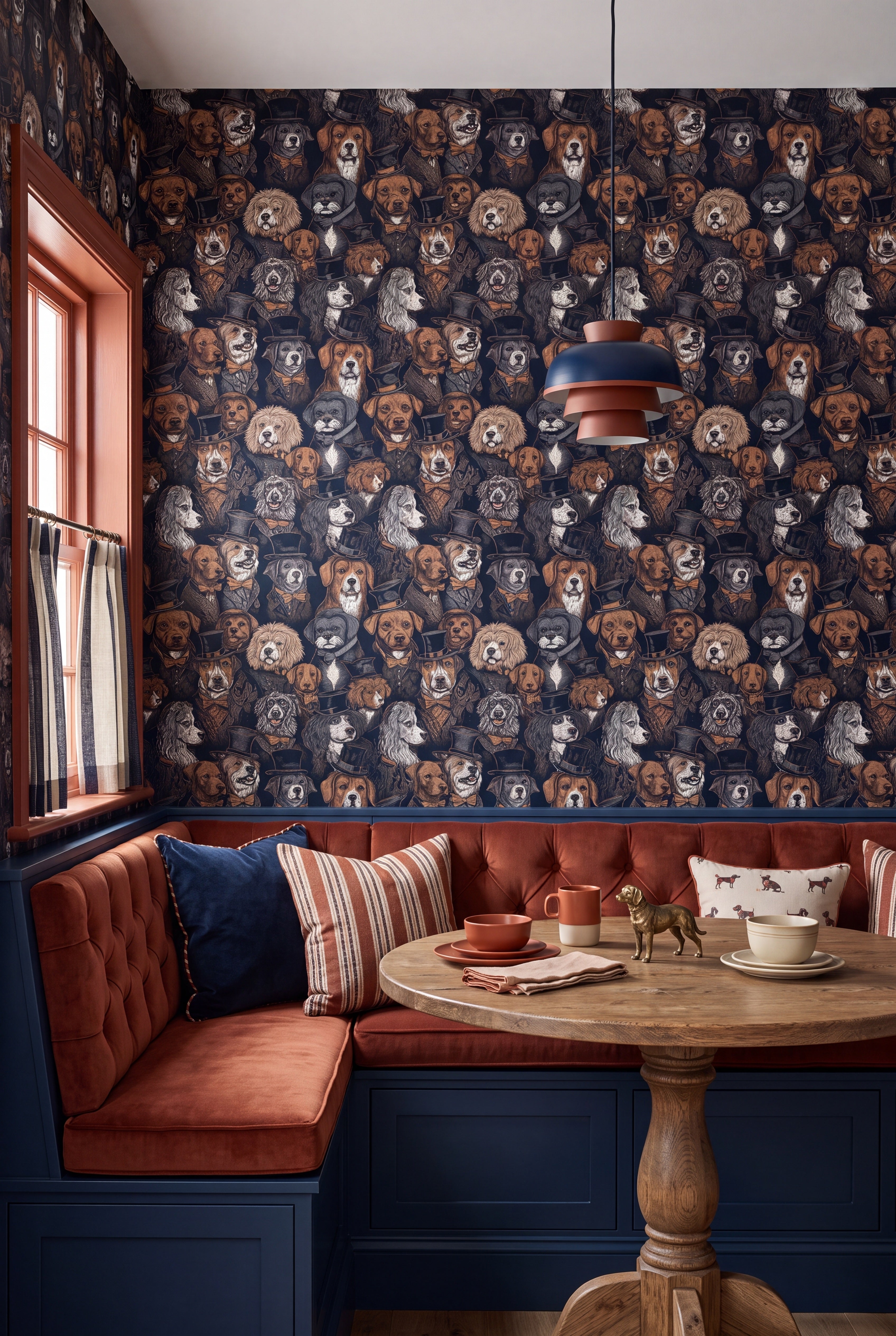 Best in Show wallpaper shown in a cozy nook