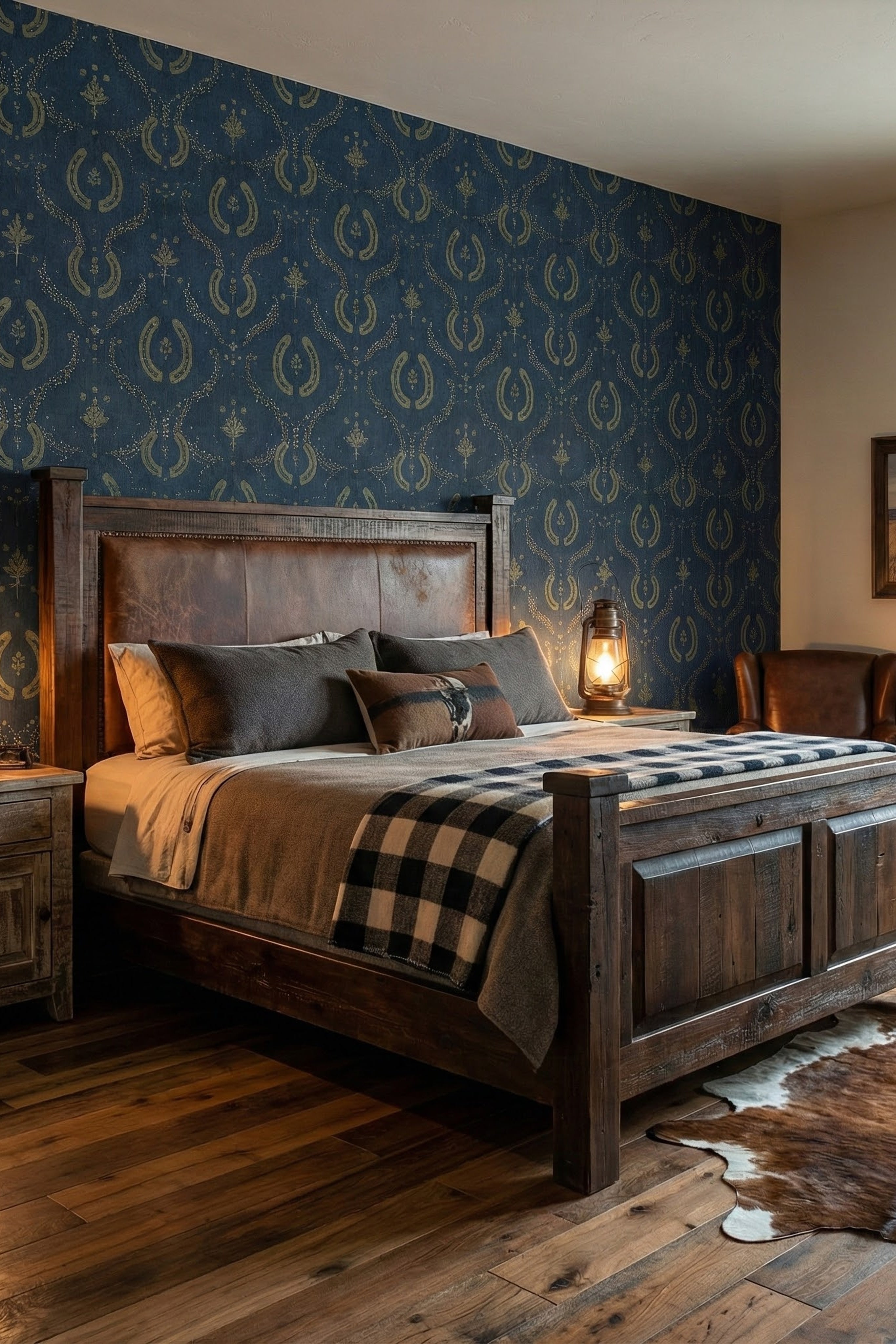 Ranch Hand wallpaper shown in a bedroom
