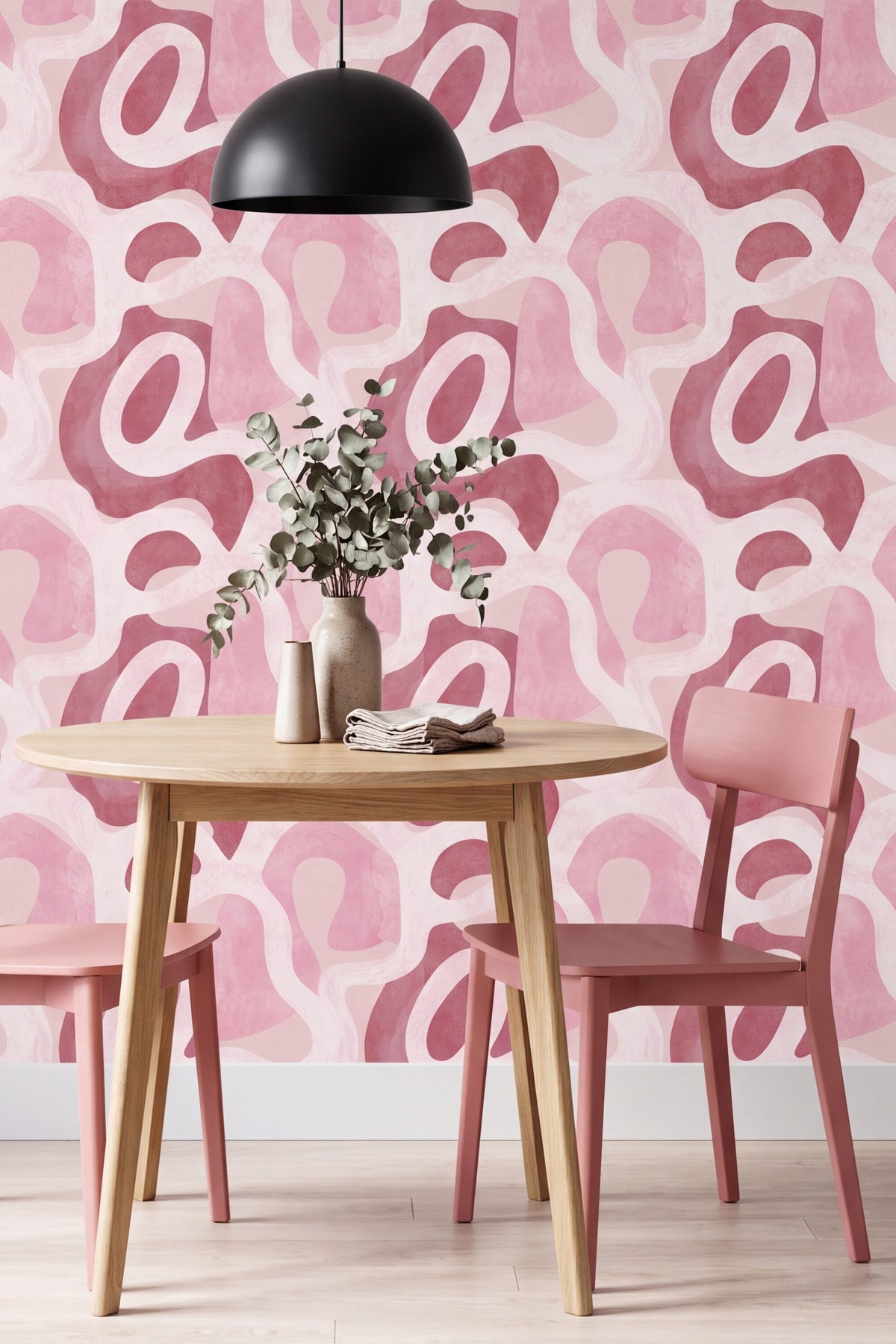 Berry Terrain wallpaper shown in a kitchen
