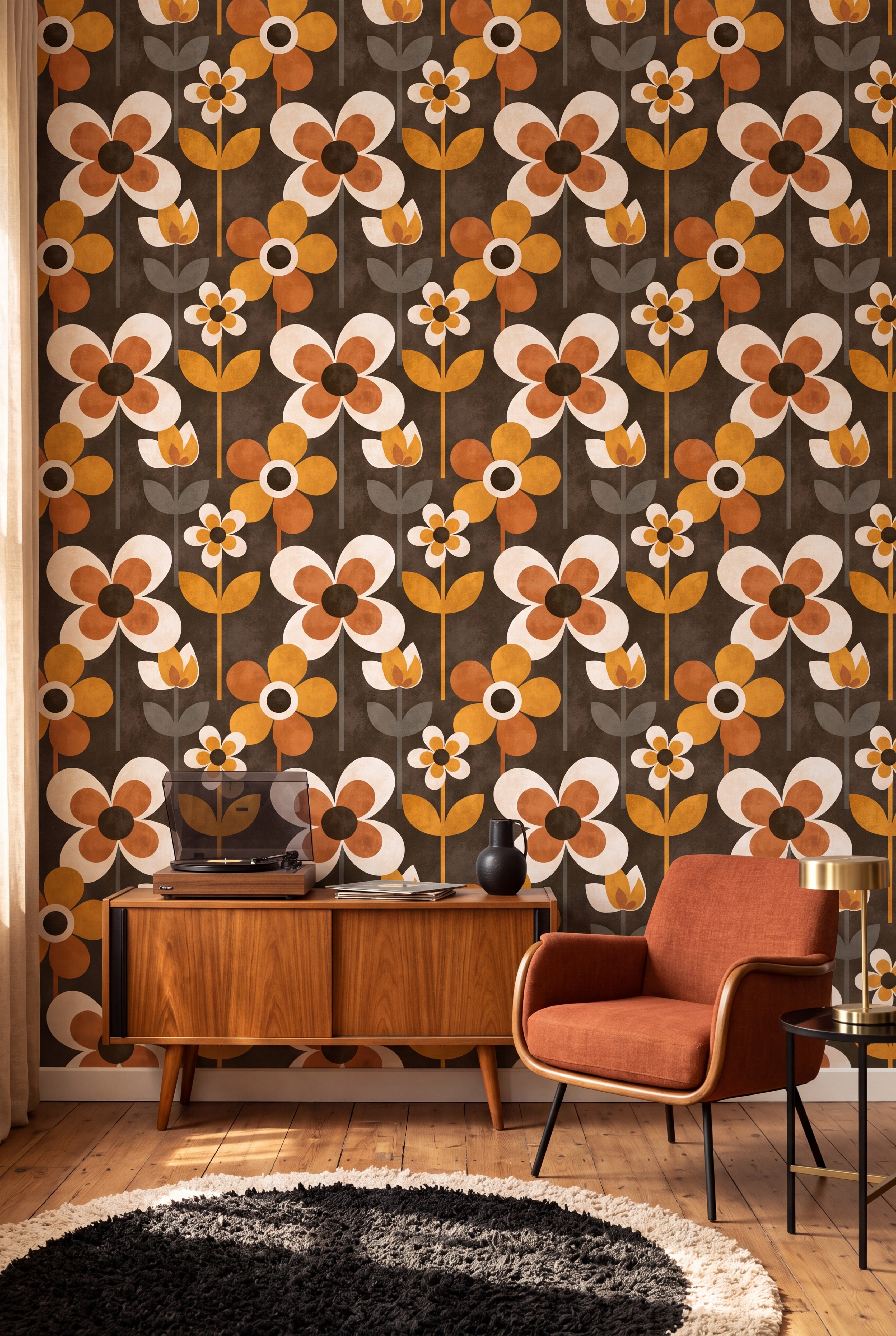 Toffee Mod wallpaper shown in a living room