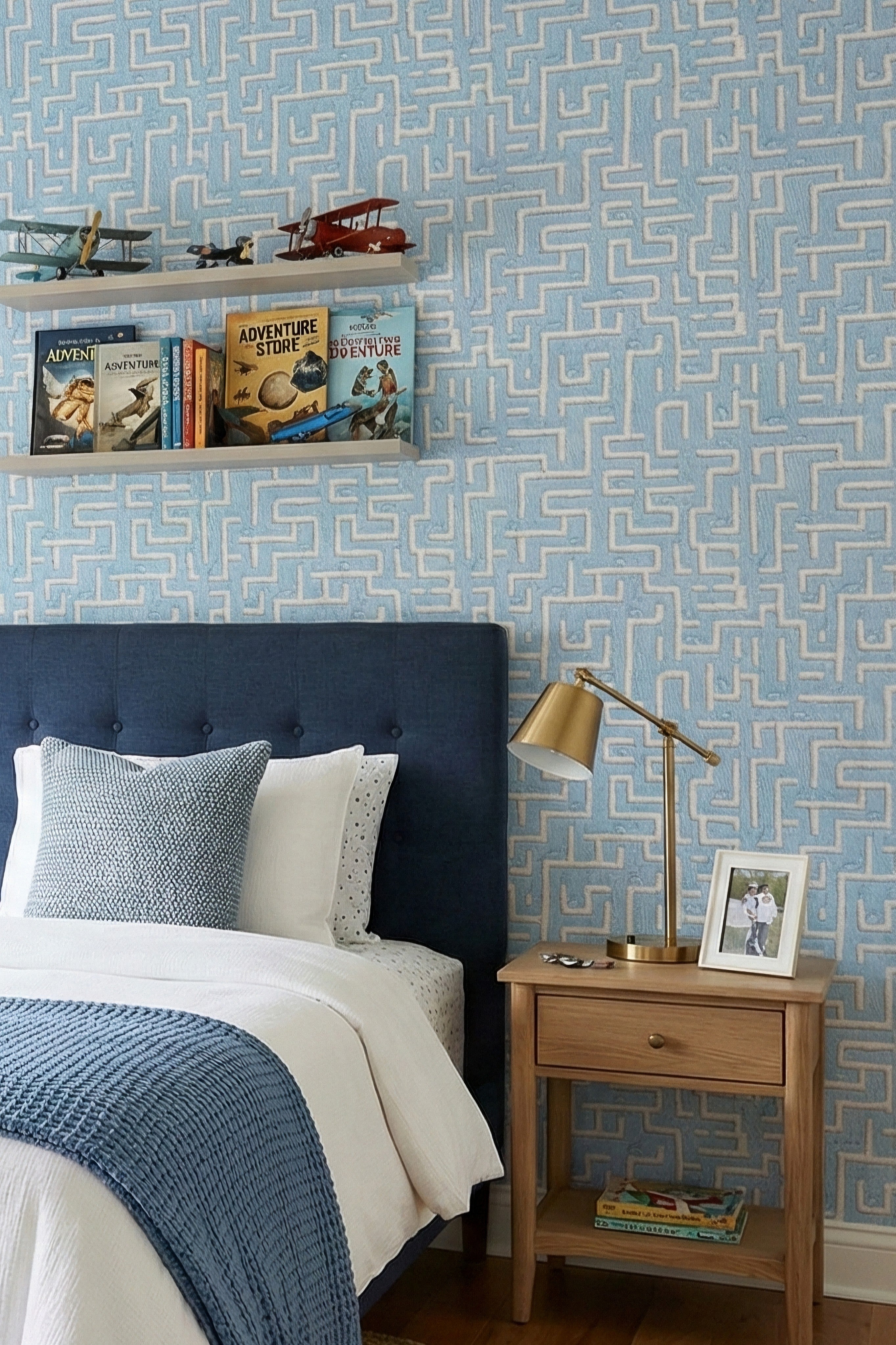 Hamster Highway wallpaper shown in a bedroom