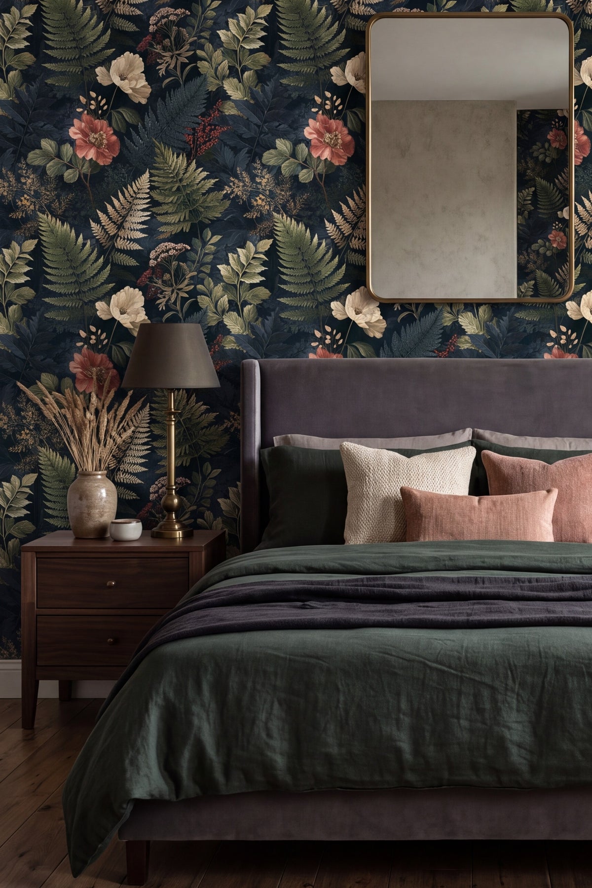 Wild Conservatory wallpaper shown in a bedroom
