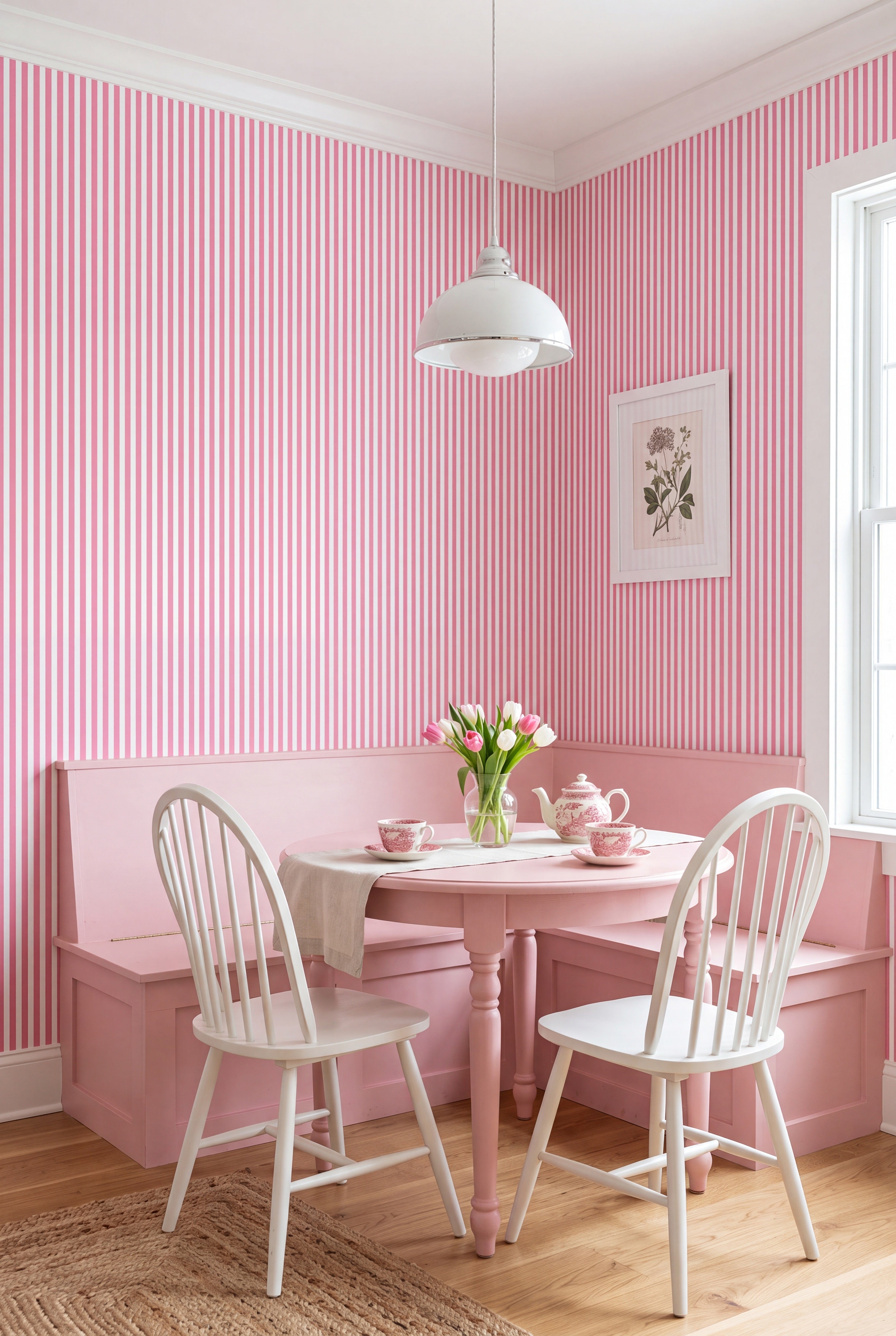 Soda Fountain wallpaper shown in a cozy nook