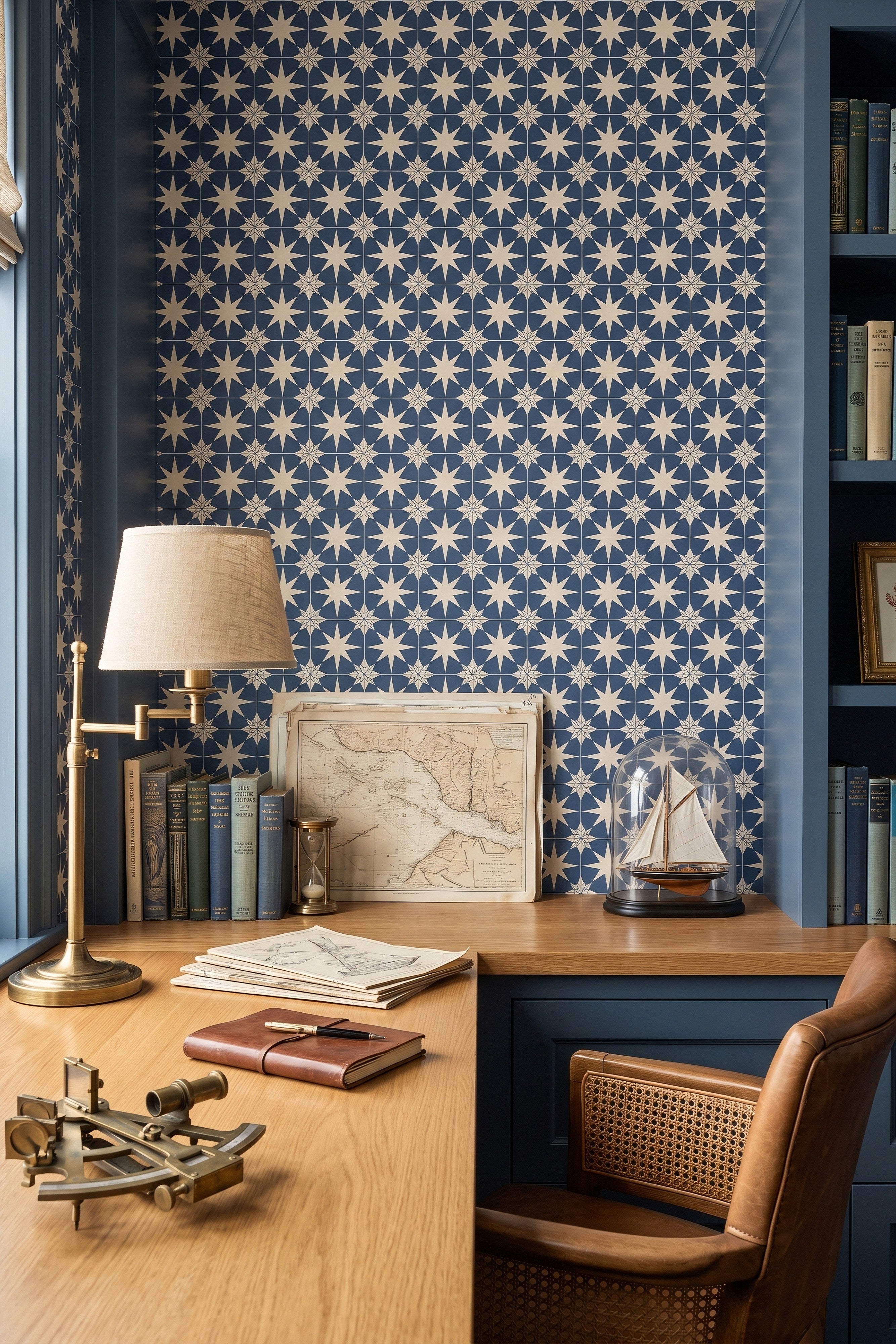 Starboard wallpaper shown in a home office
