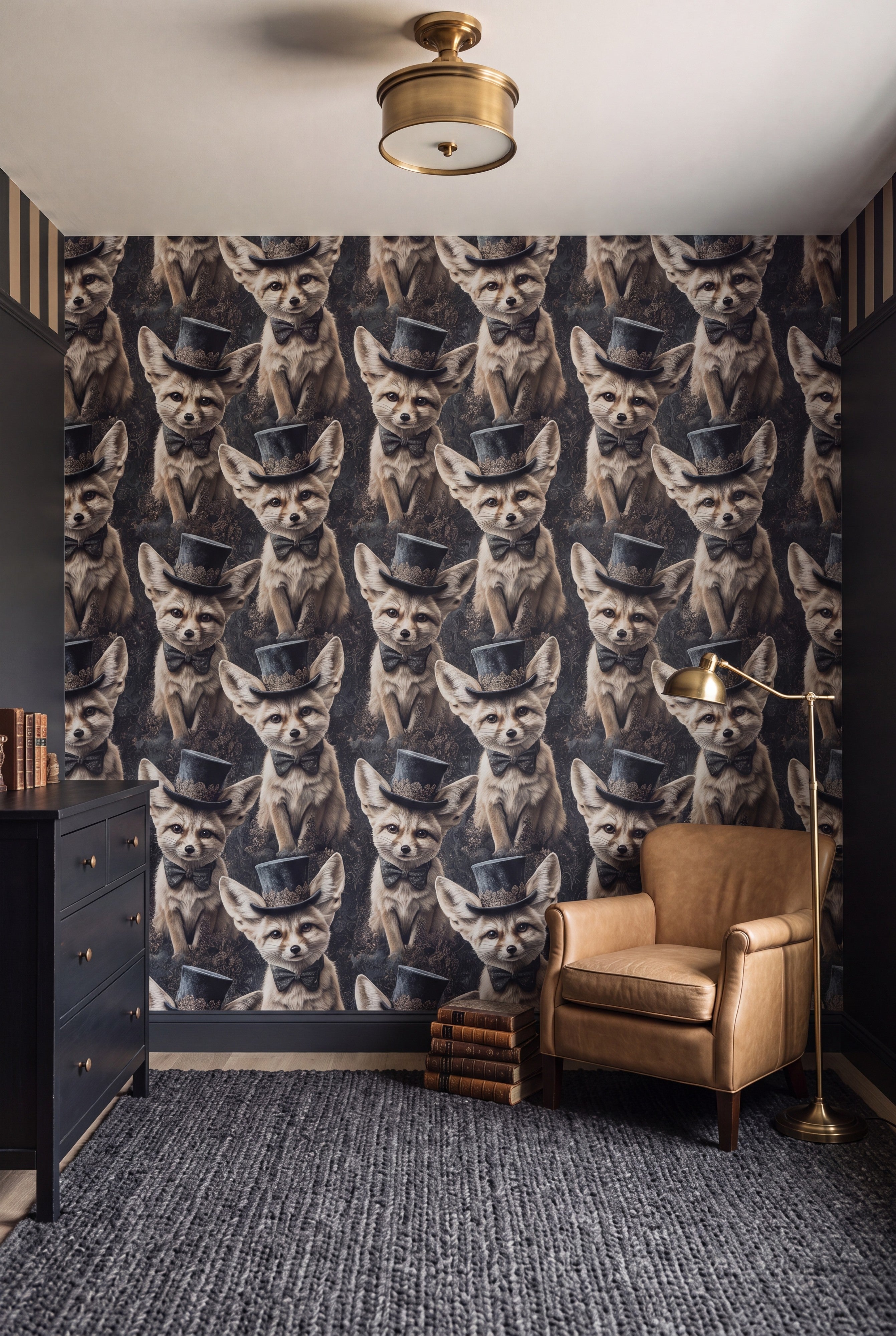 Desert Gentleman wallpaper shown in a kids room