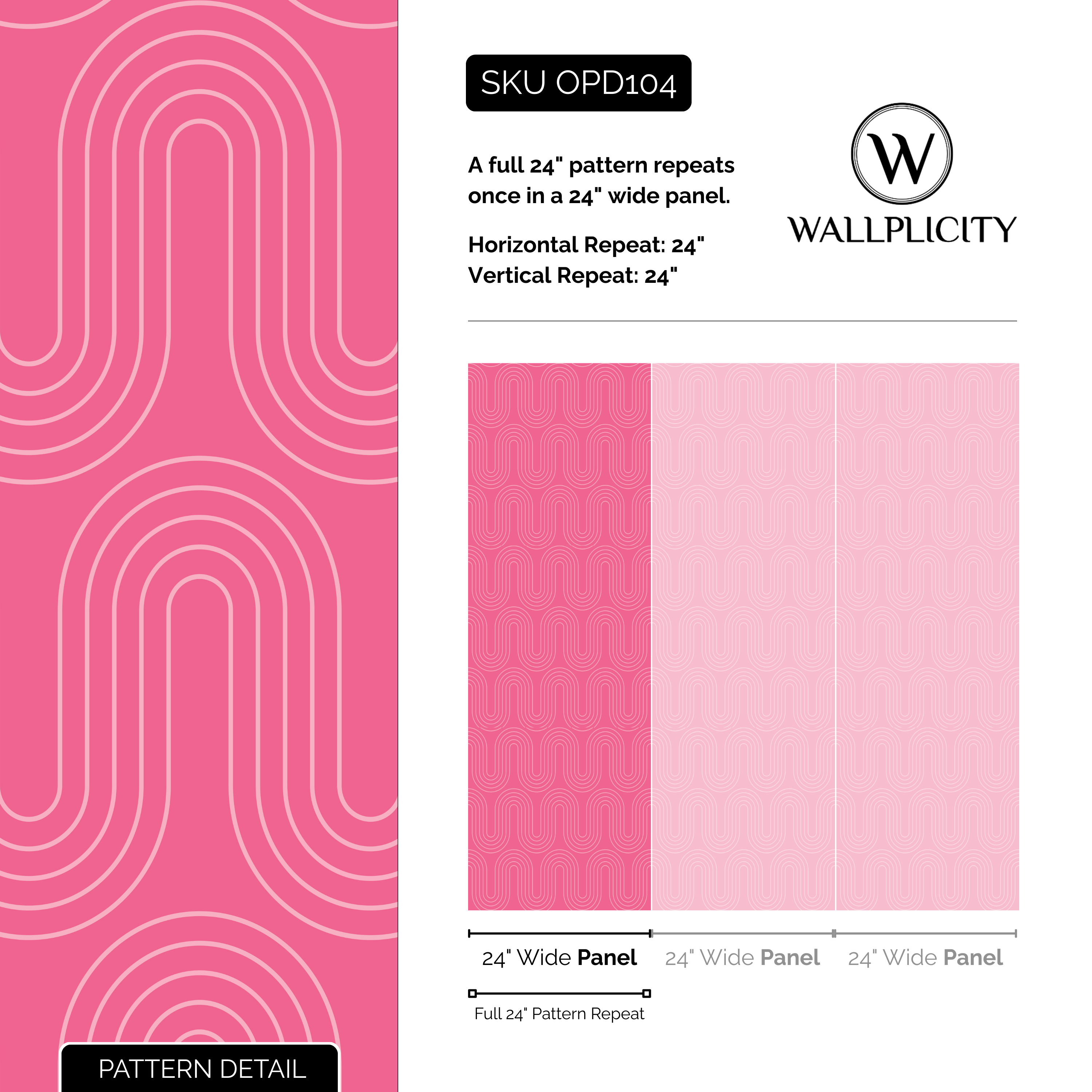 Wavy Baby wallpaper pattern detail and repeat size
