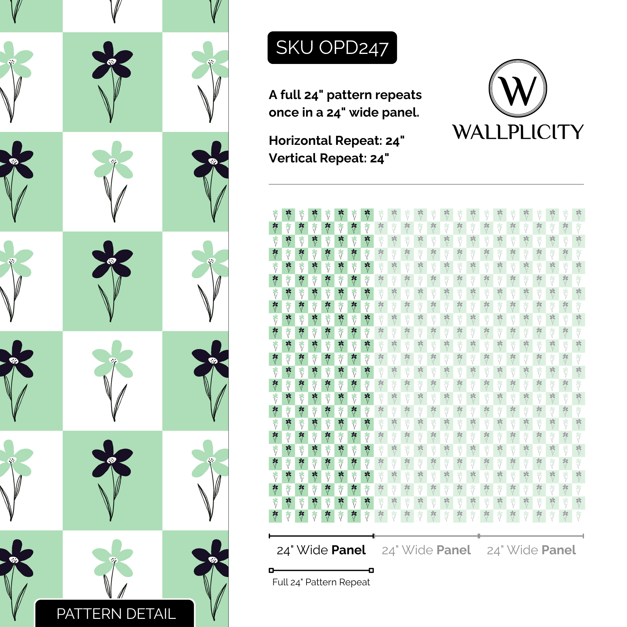 Mint Condition wallpaper pattern detail and repeat size