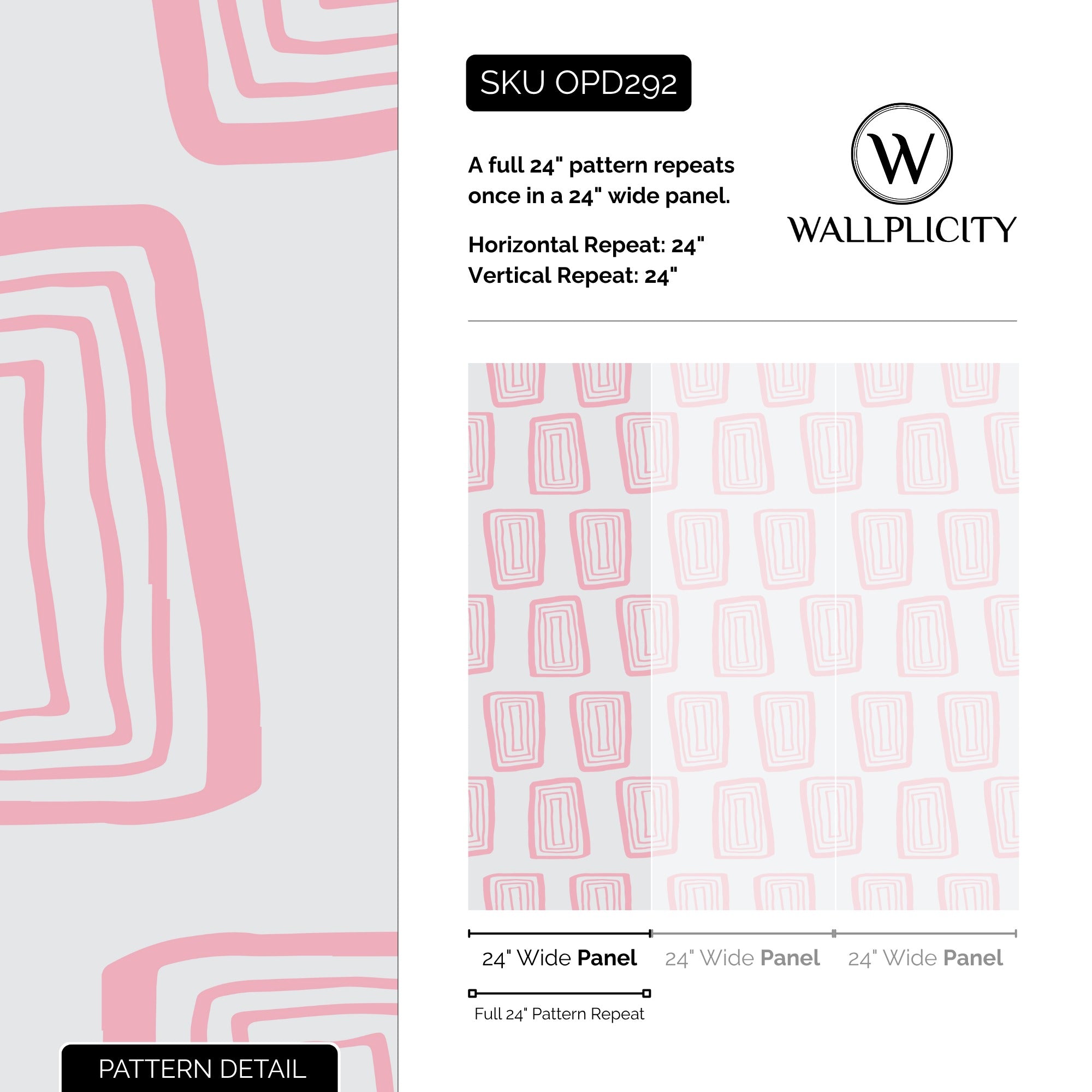 Bubble Grid wallpaper pattern detail and repeat size