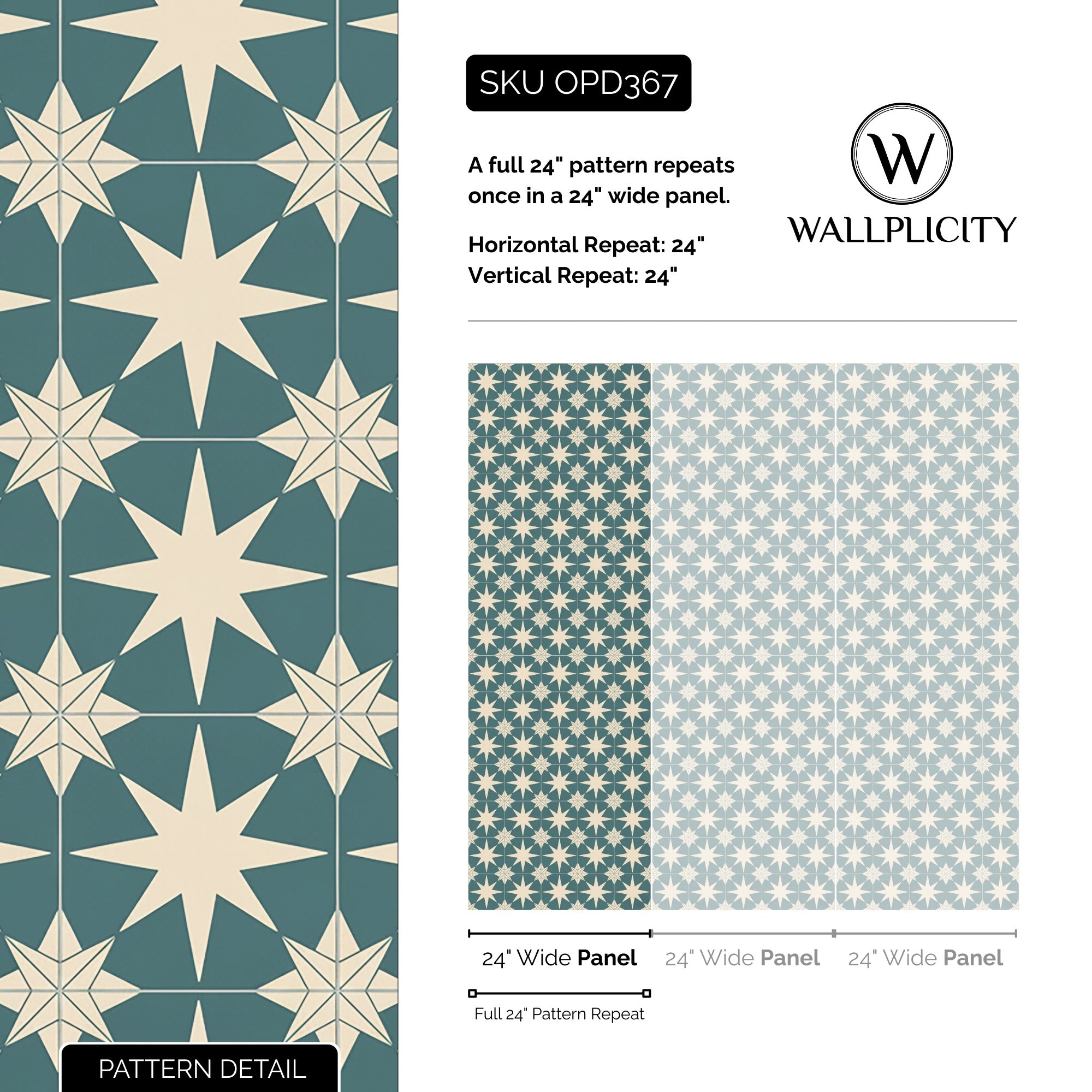 Casablanca wallpaper pattern detail and repeat size
