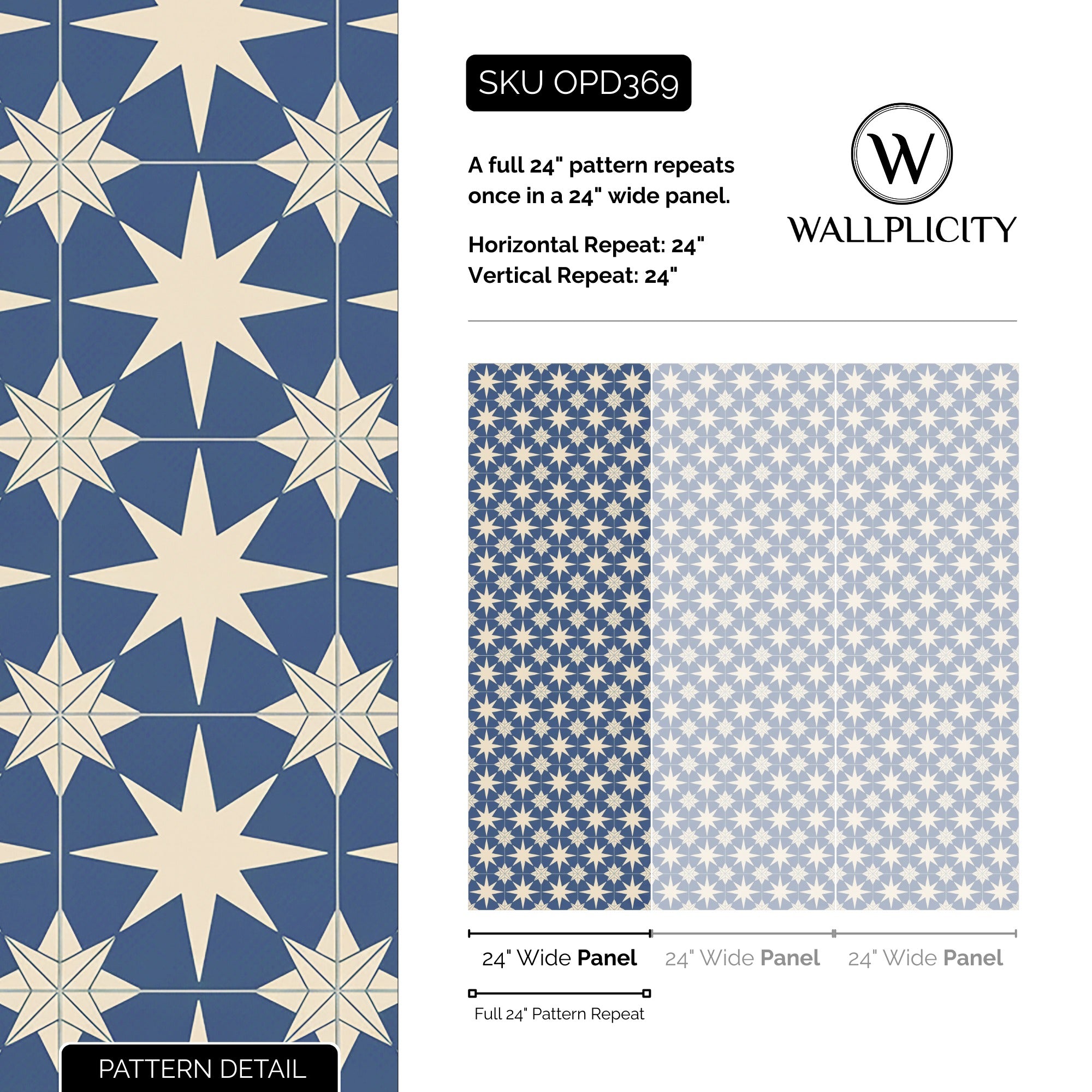 Starboard wallpaper pattern detail and repeat size