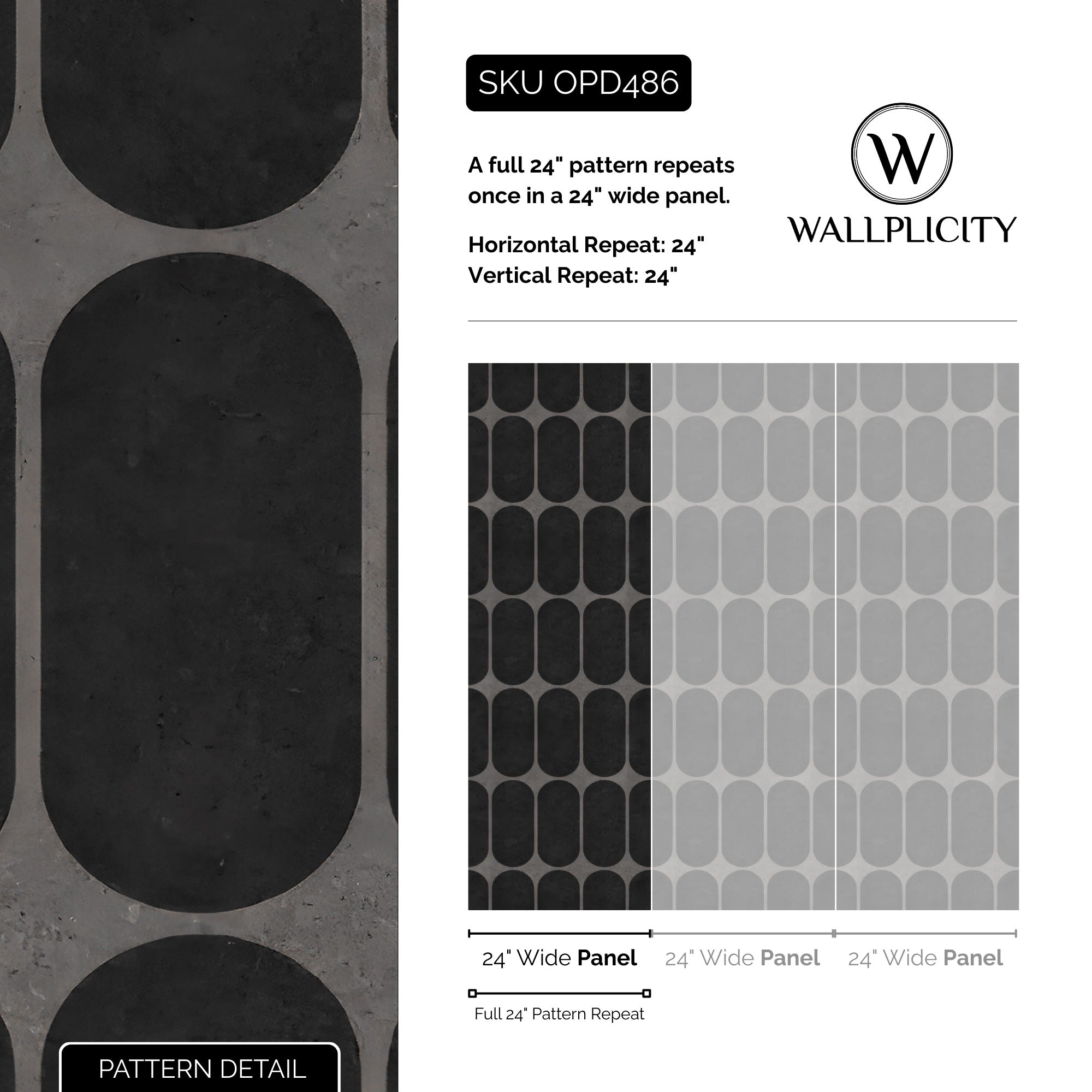Brutalist wallpaper pattern detail and repeat size