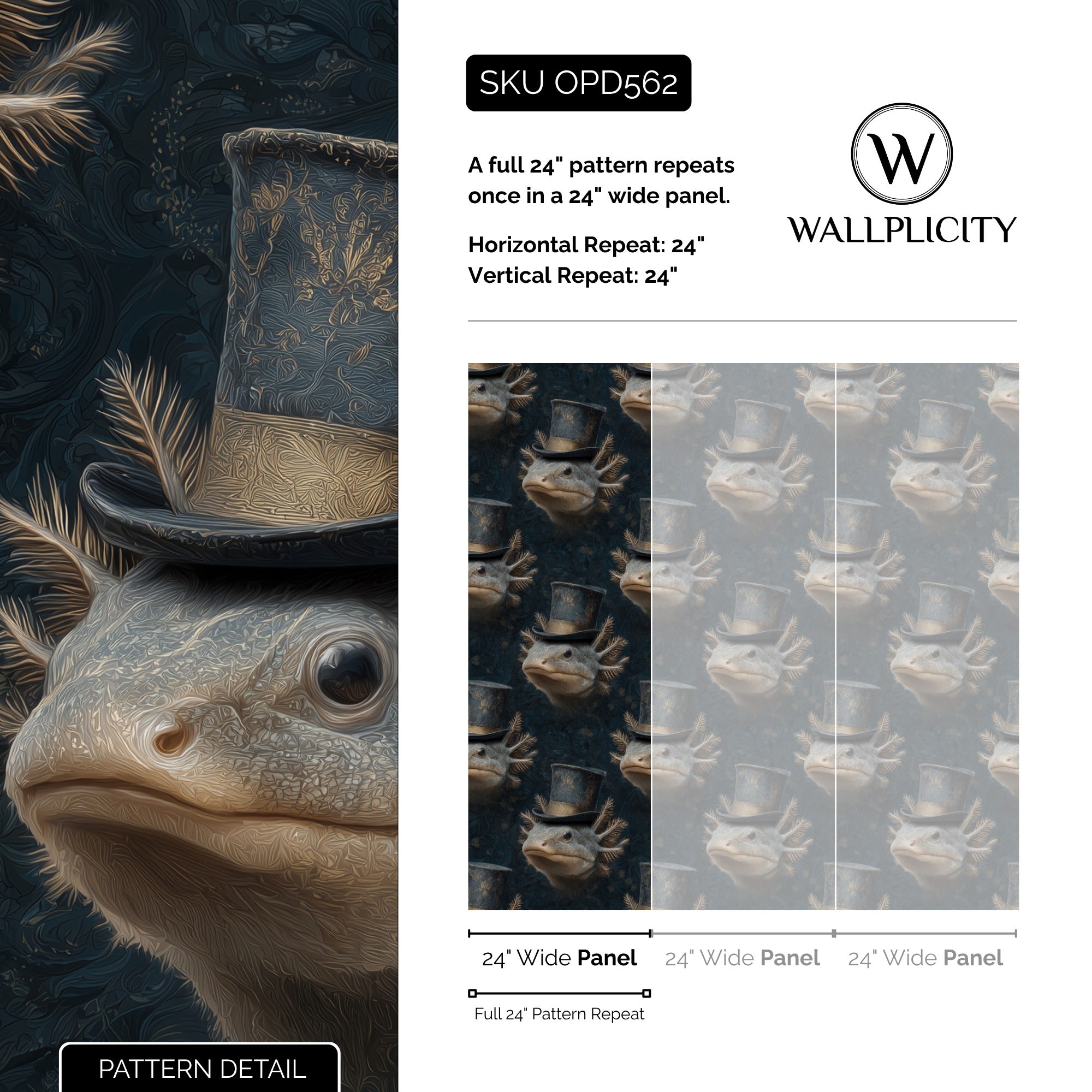Dapper Axolotl wallpaper pattern detail and repeat size