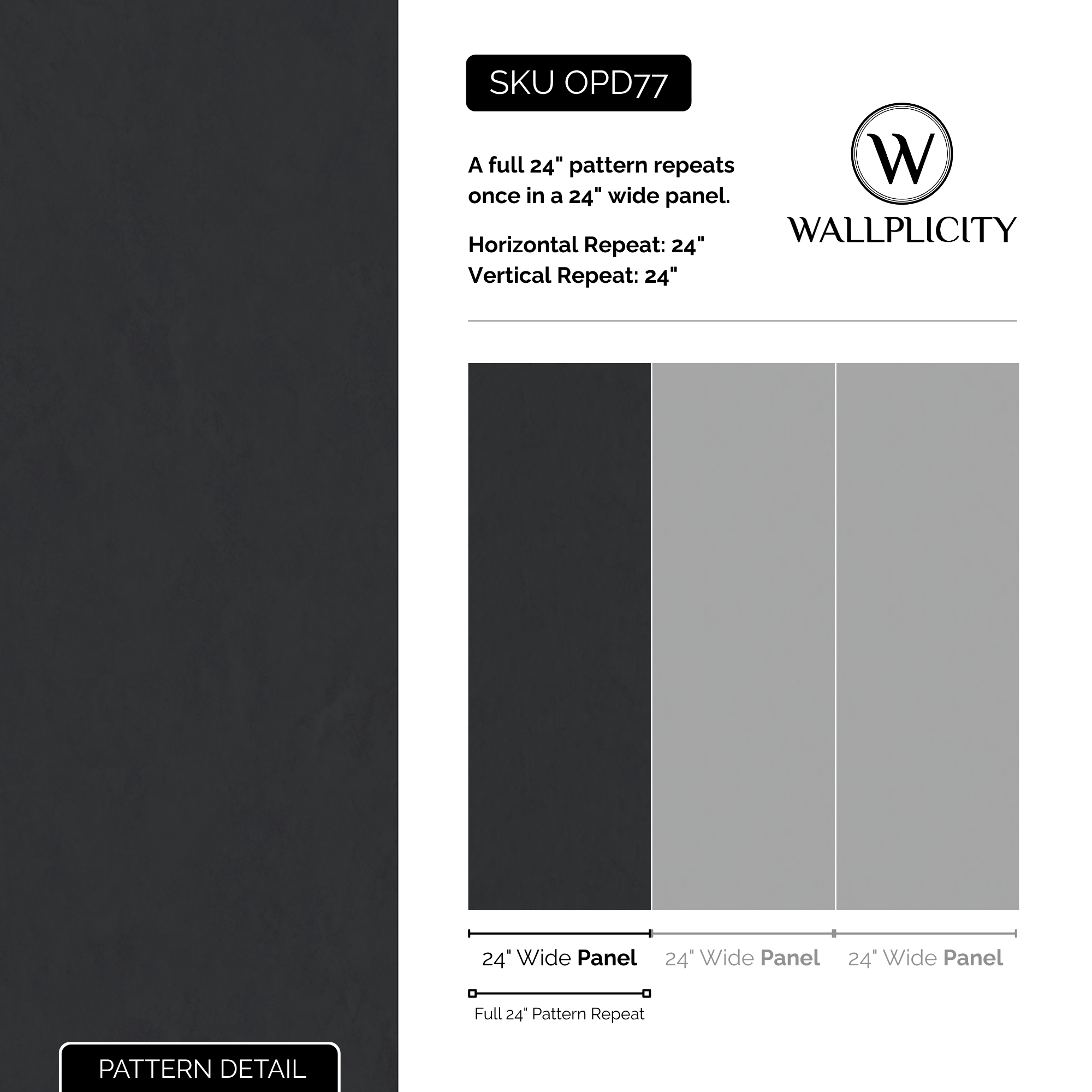 Ink Wash wallpaper pattern detail and repeat size
