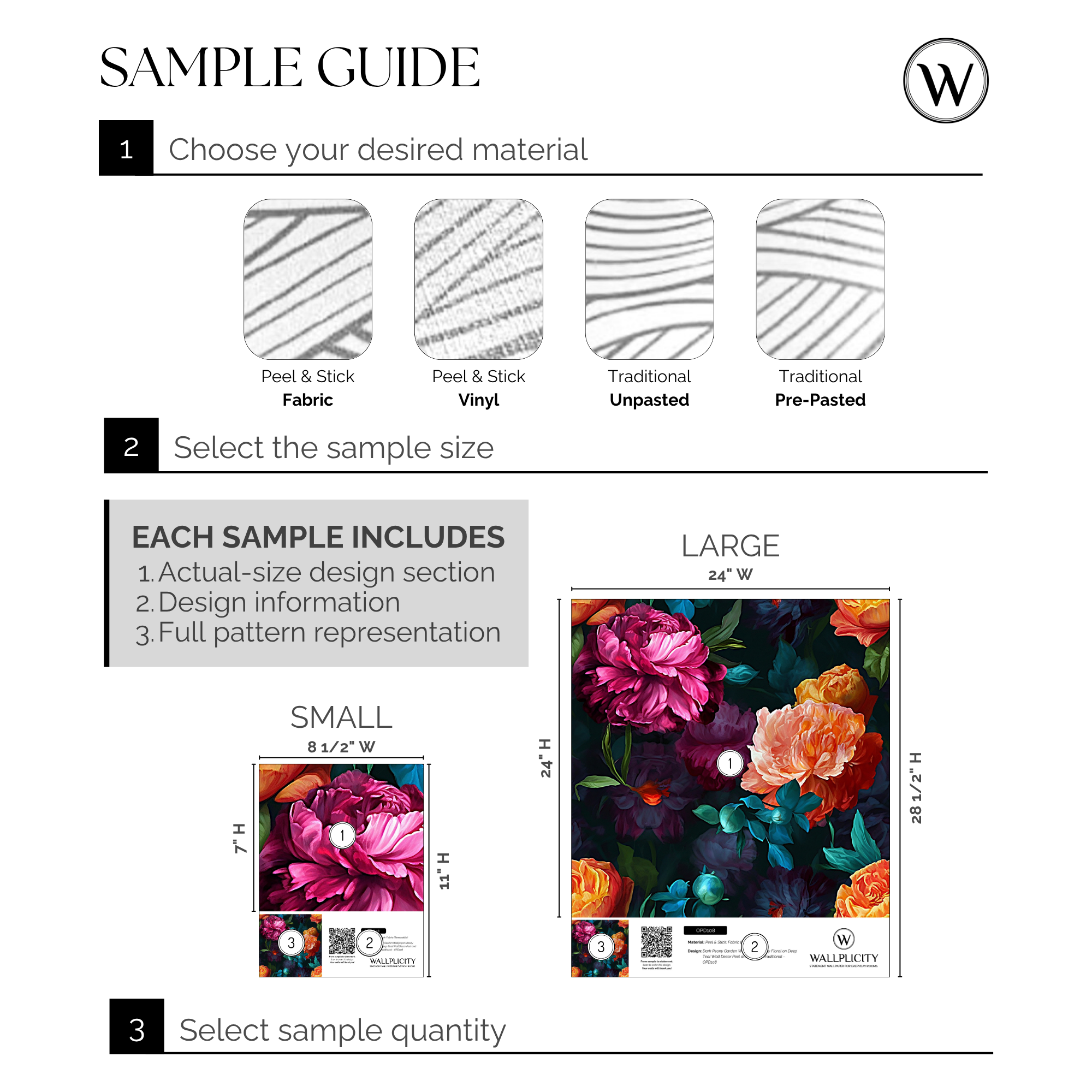Dusk Peony wallpaper sample guide