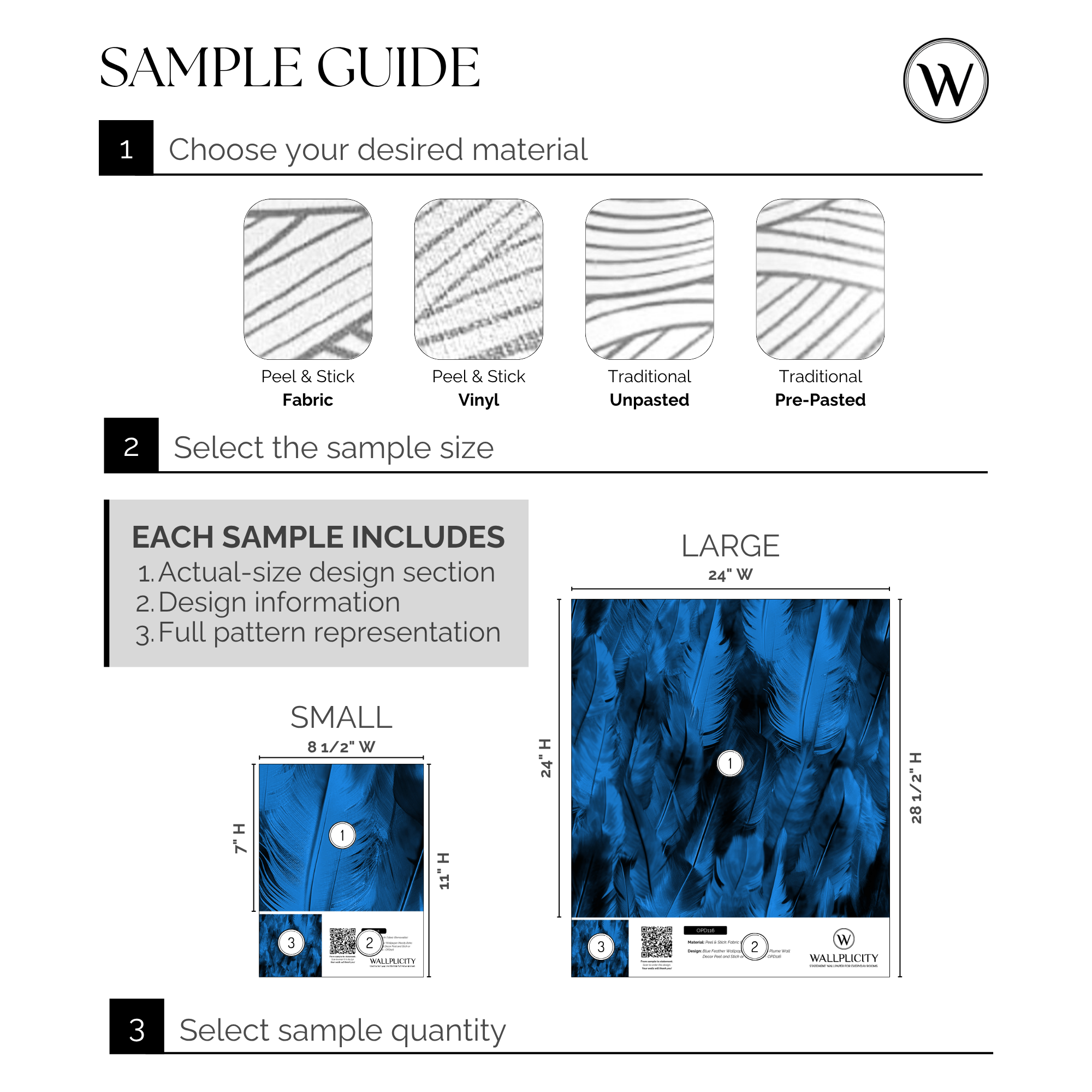 Bohemian Plume wallpaper sample guide