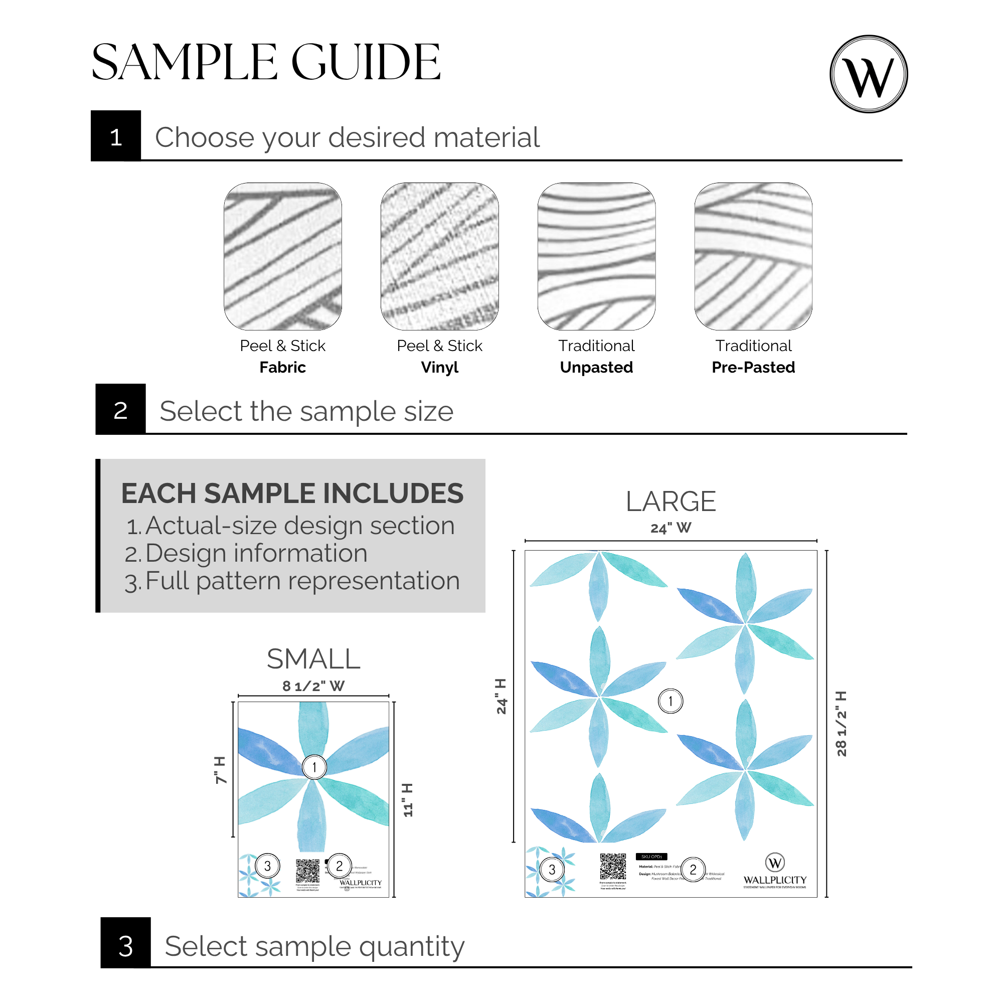 Sea Star wallpaper sample guide