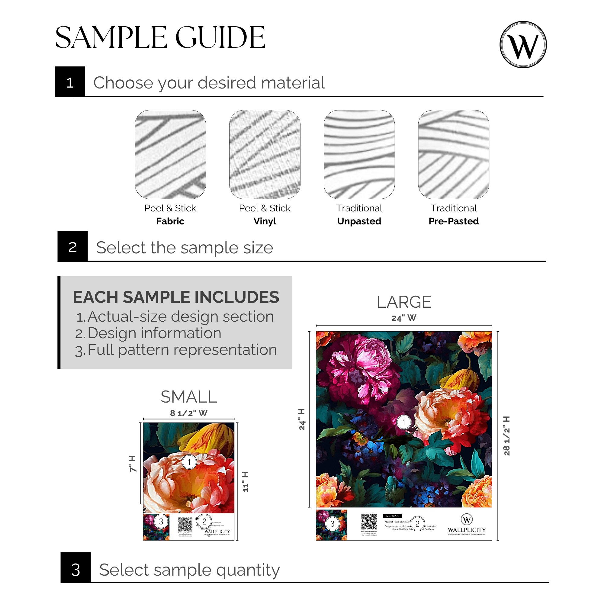 Moonflower wallpaper sample guide