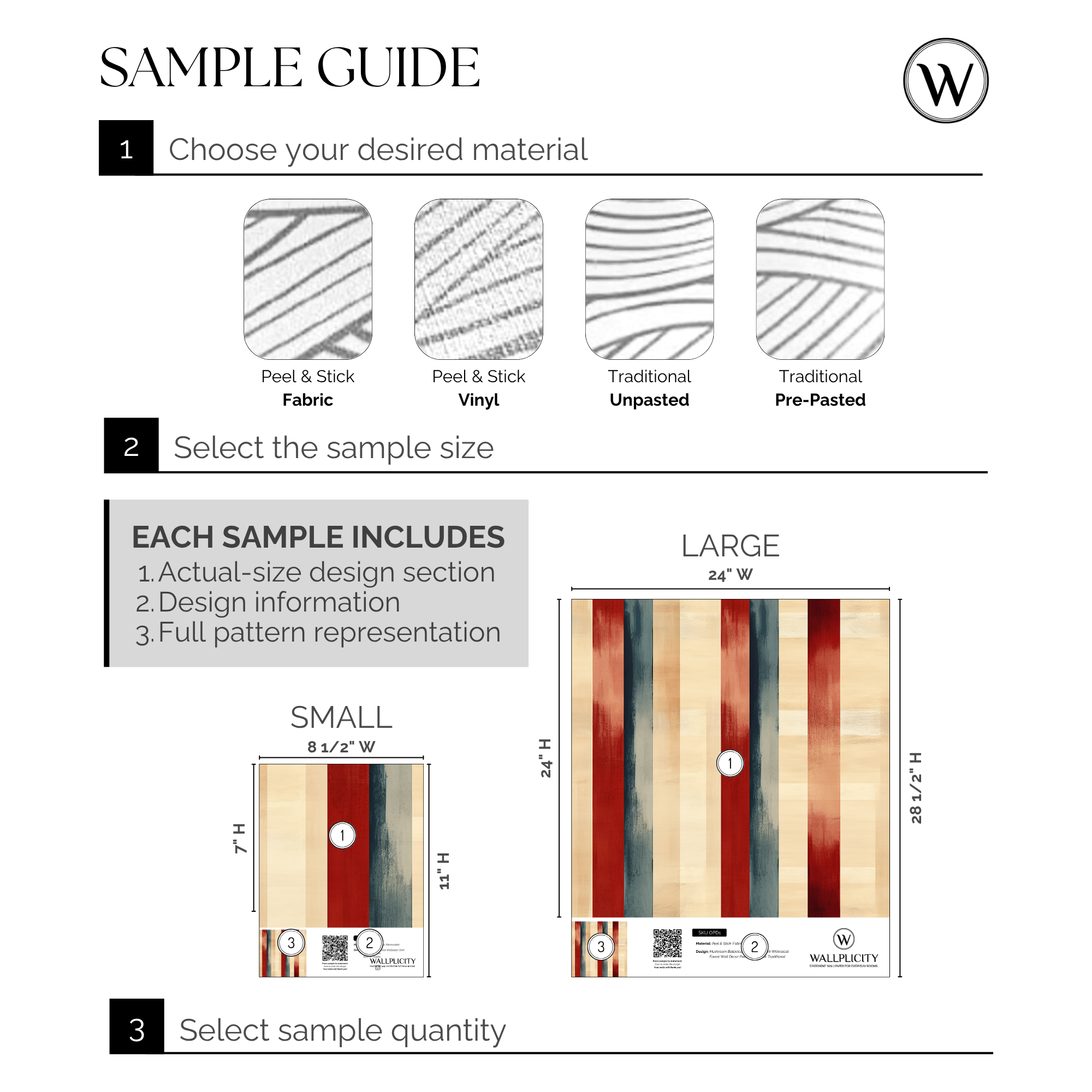 Canyon Stripe wallpaper sample guide