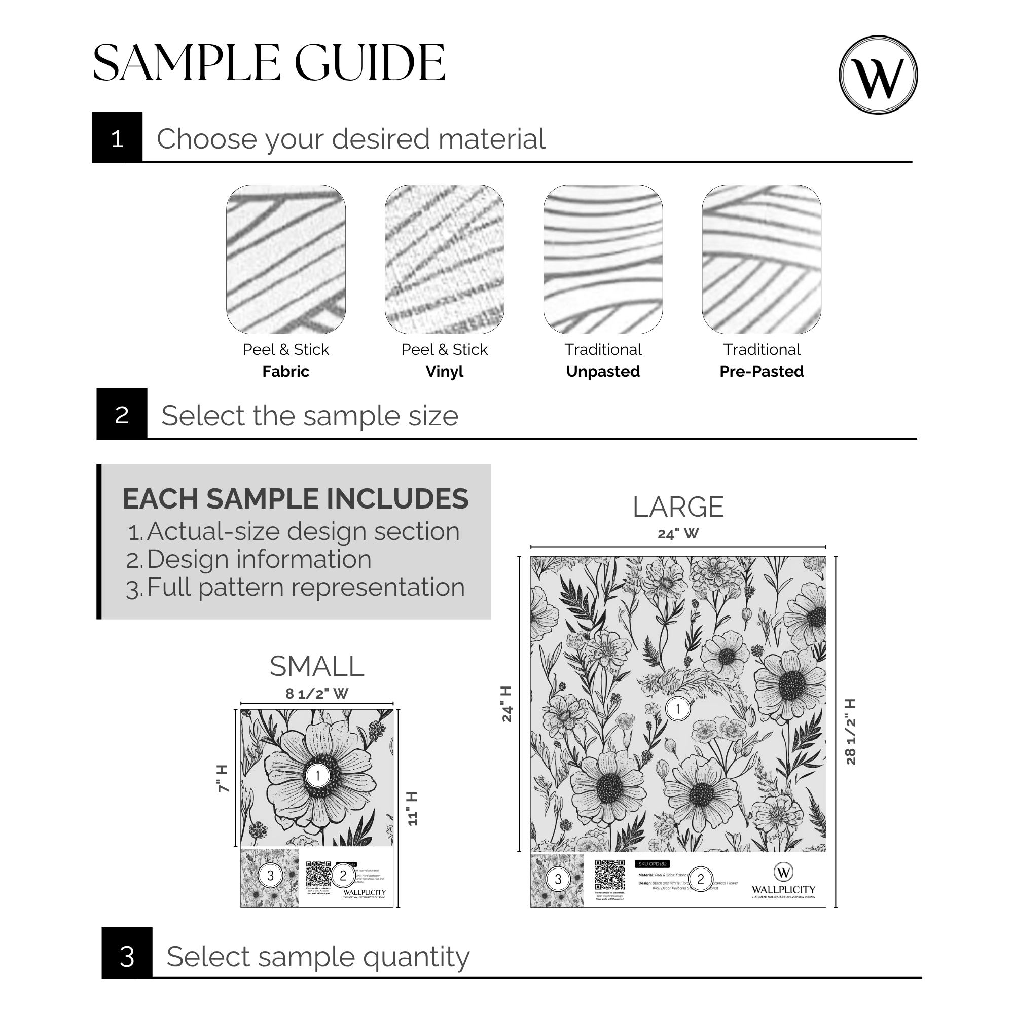 Etched Bloom wallpaper sample guide
