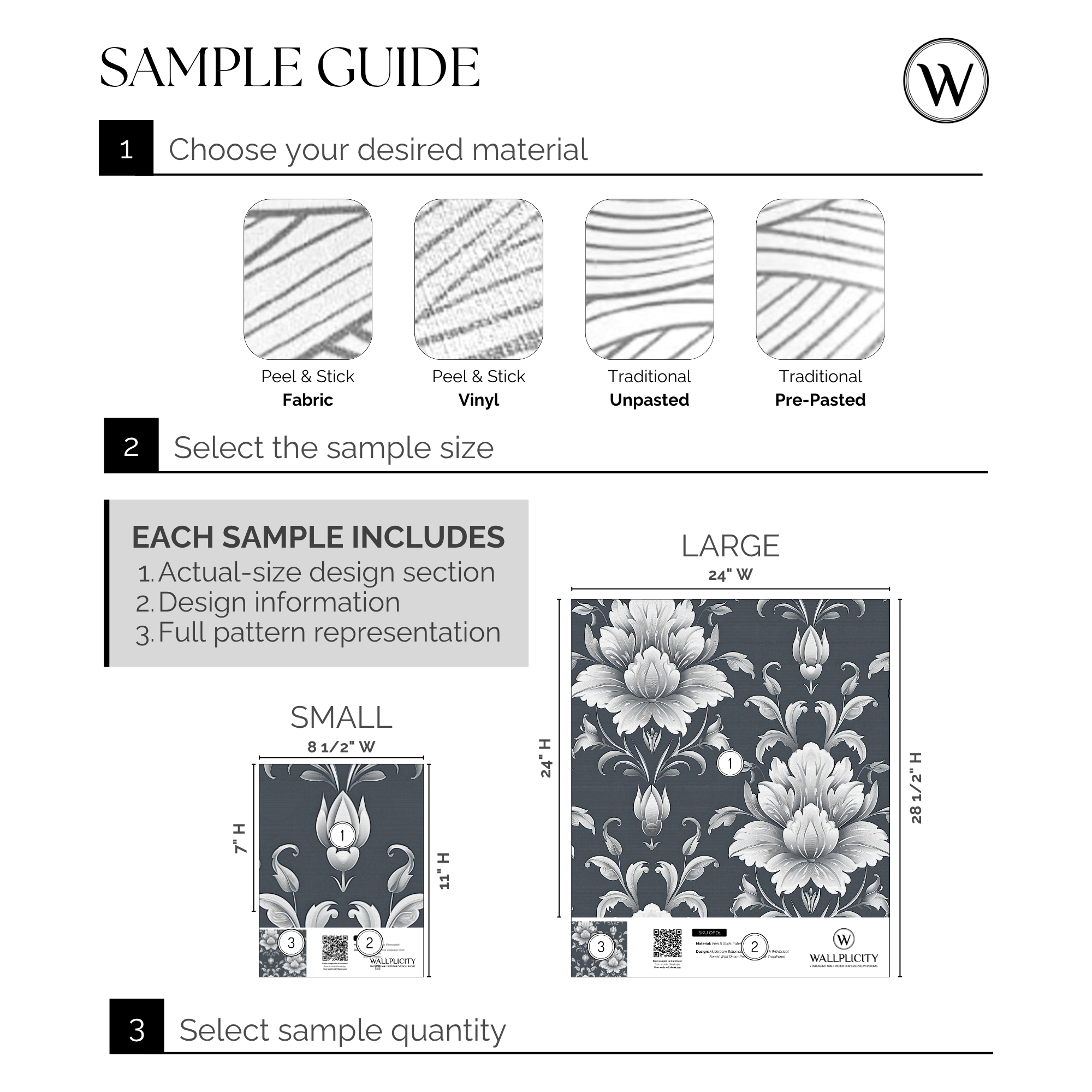 Sterling Damask wallpaper sample guide