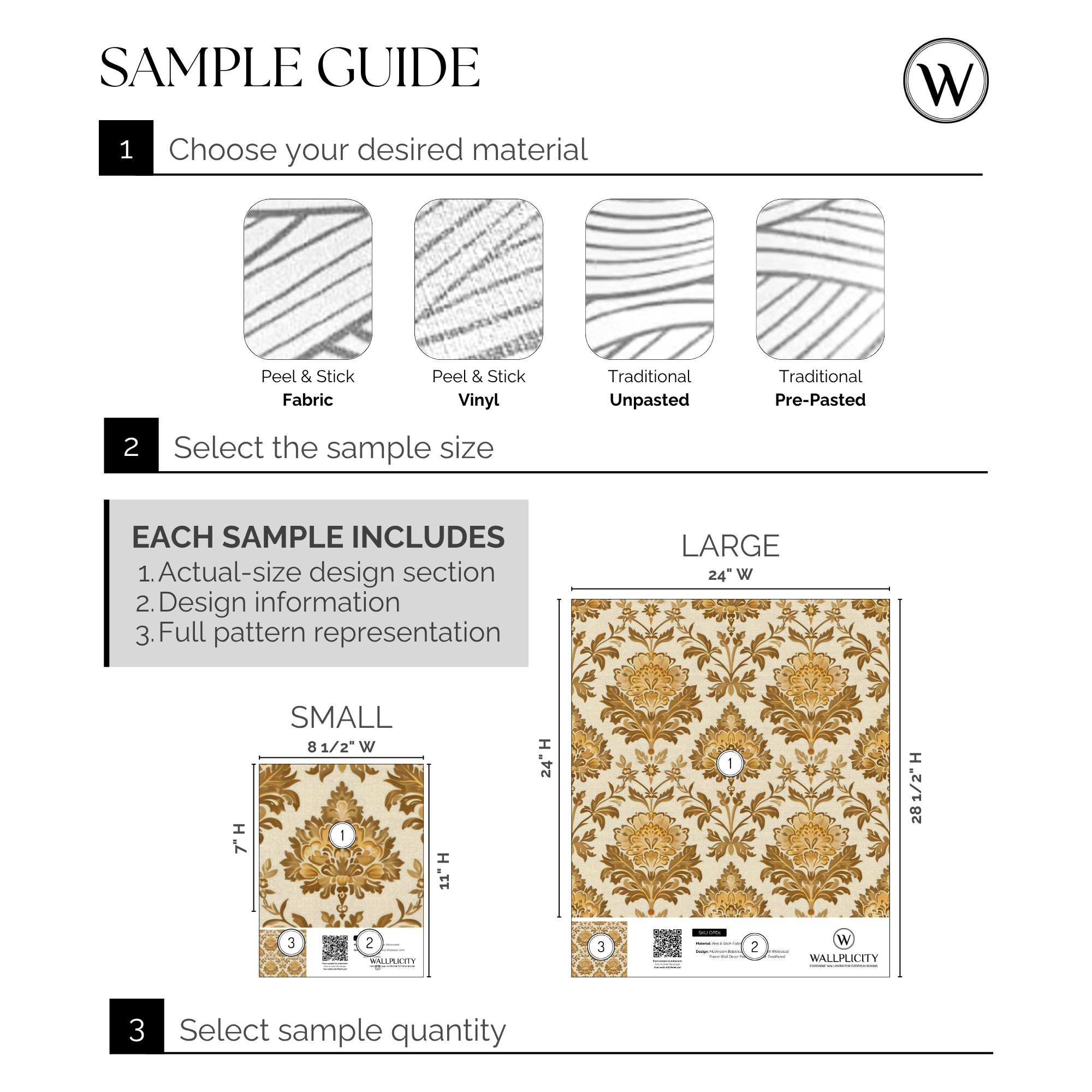 Gilded Damask wallpaper sample guide