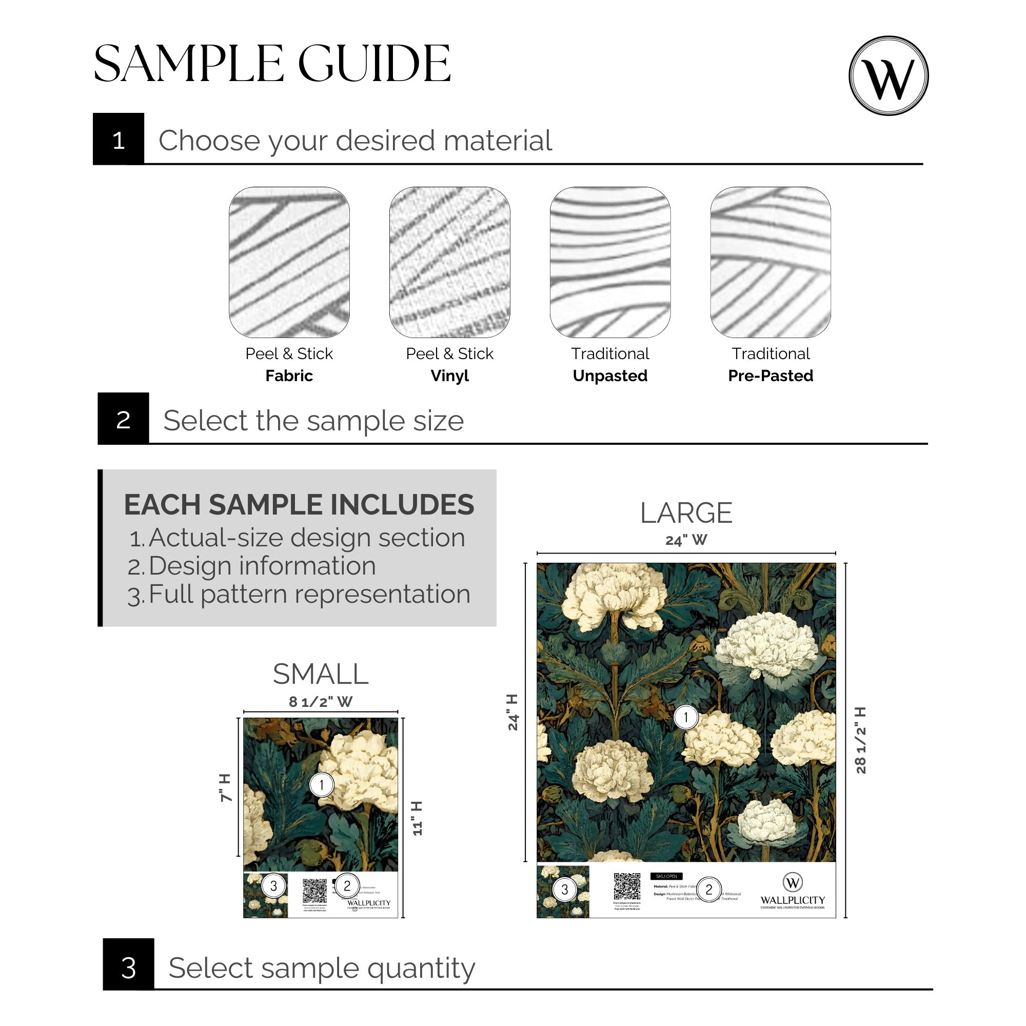 Nouveau Garden wallpaper sample guide
