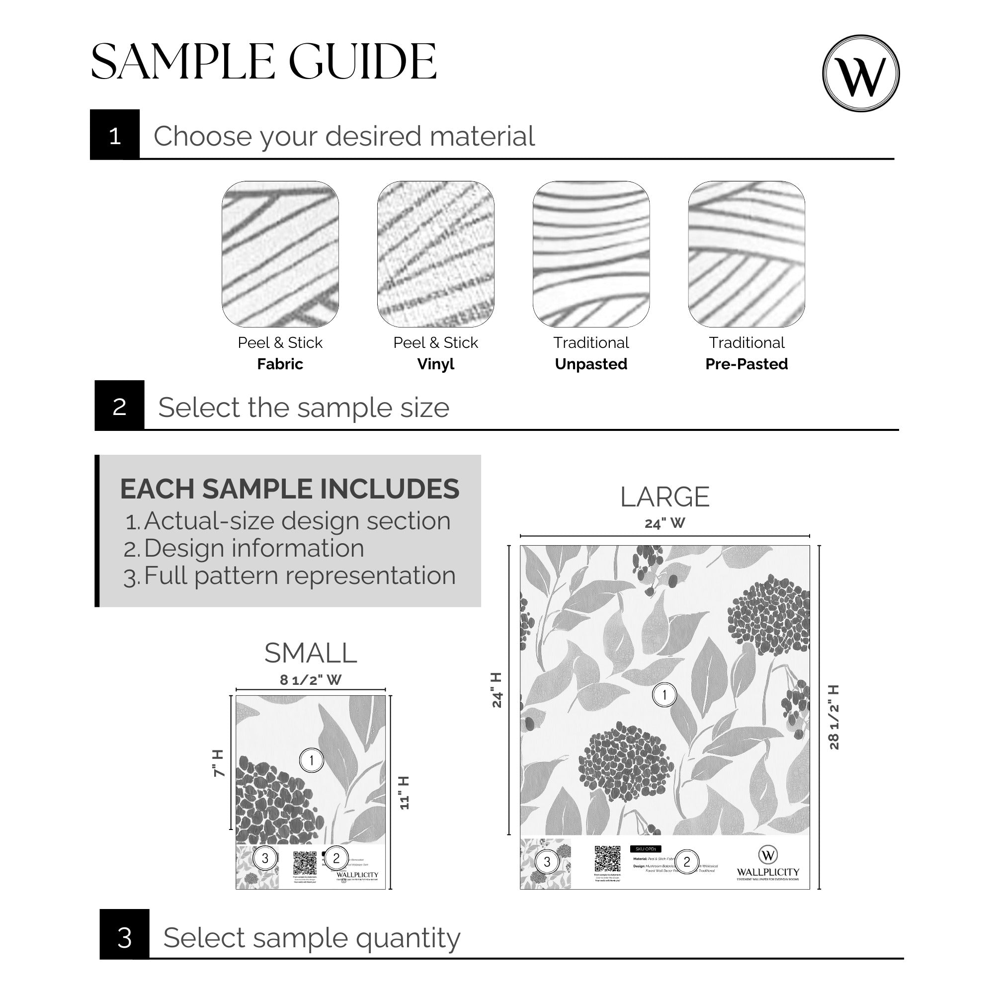Ash Leaf wallpaper sample guide