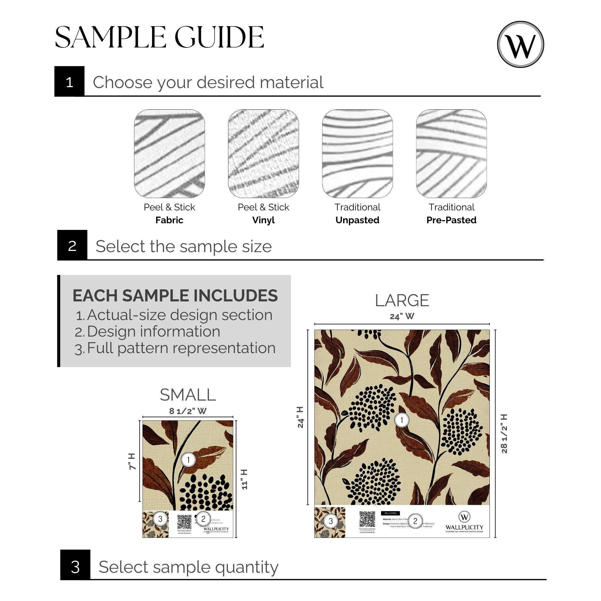 Cinnamon Leaf wallpaper sample guide