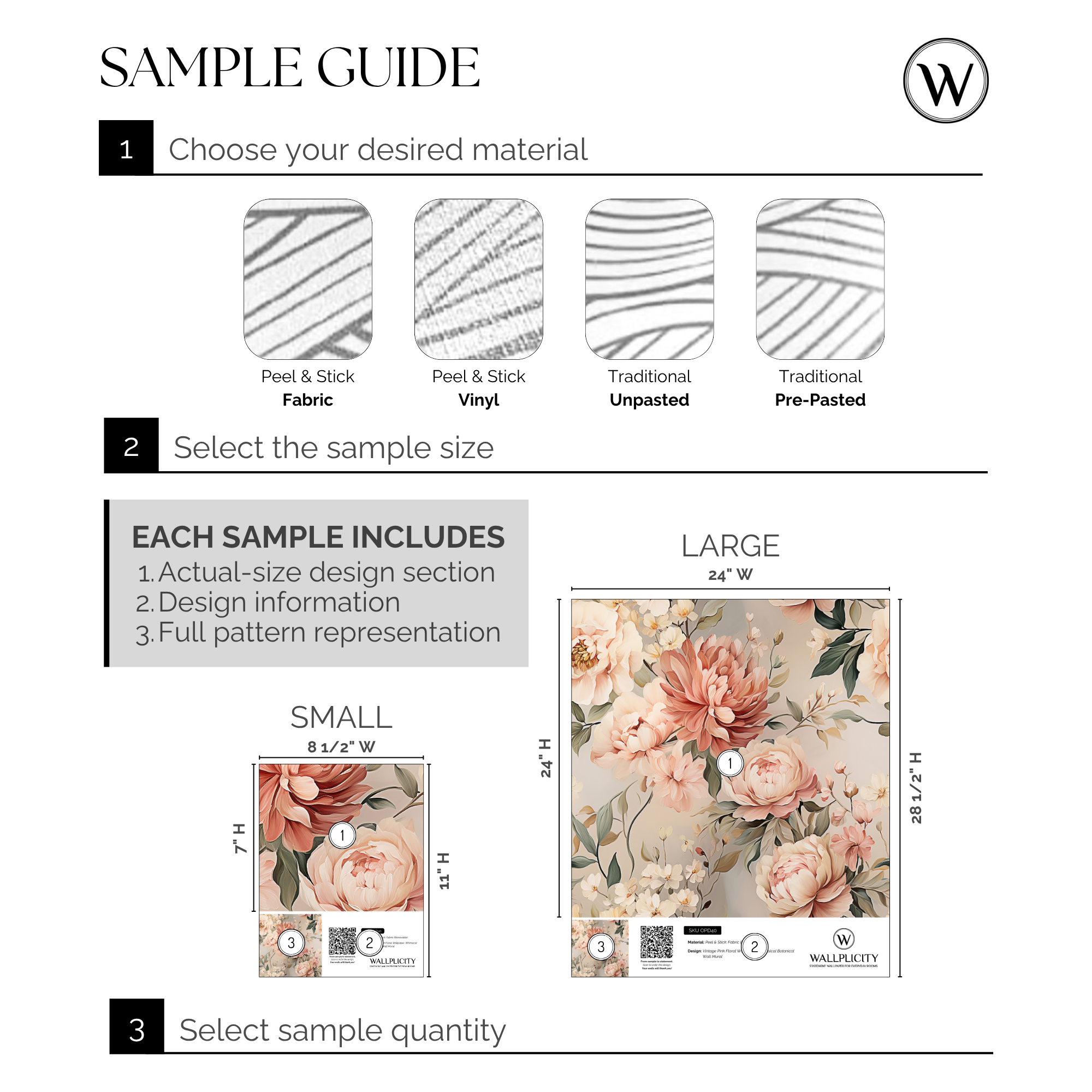 Storybook Rose wallpaper sample guide