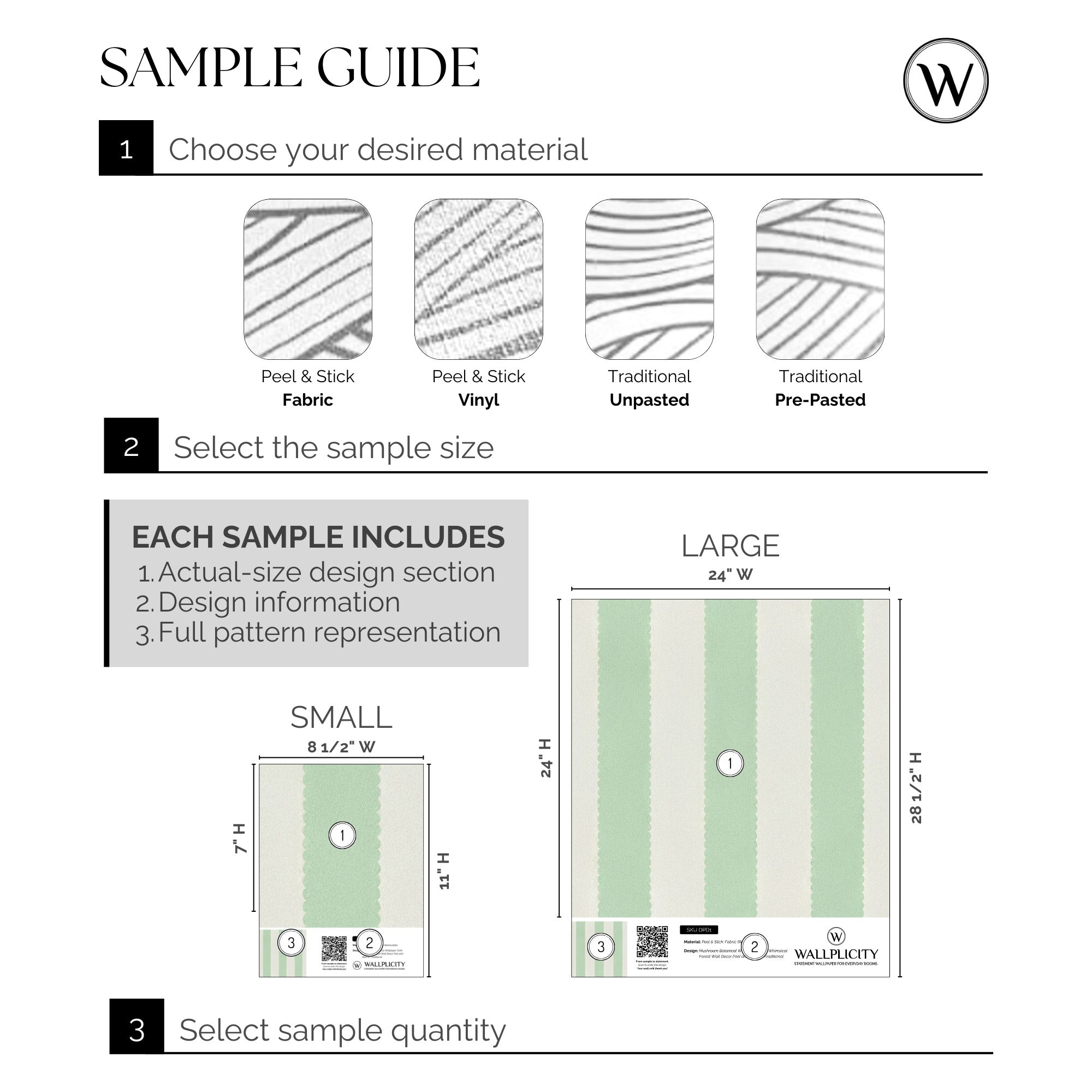 Mint Scallop wallpaper sample guide