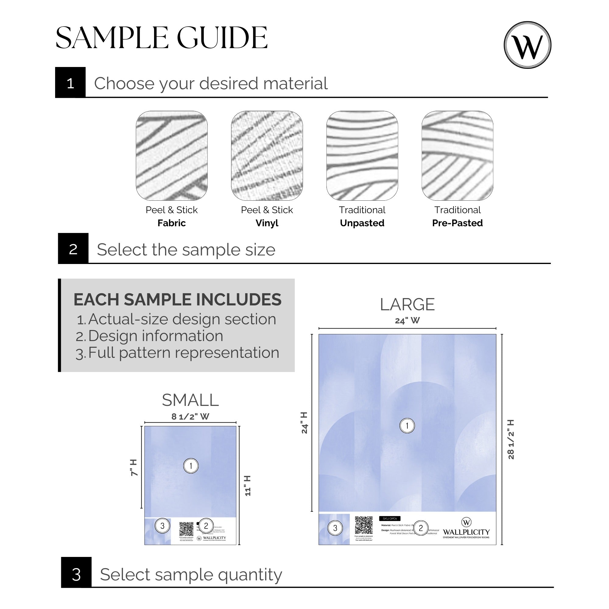 Periwinkle Arcade wallpaper sample guide