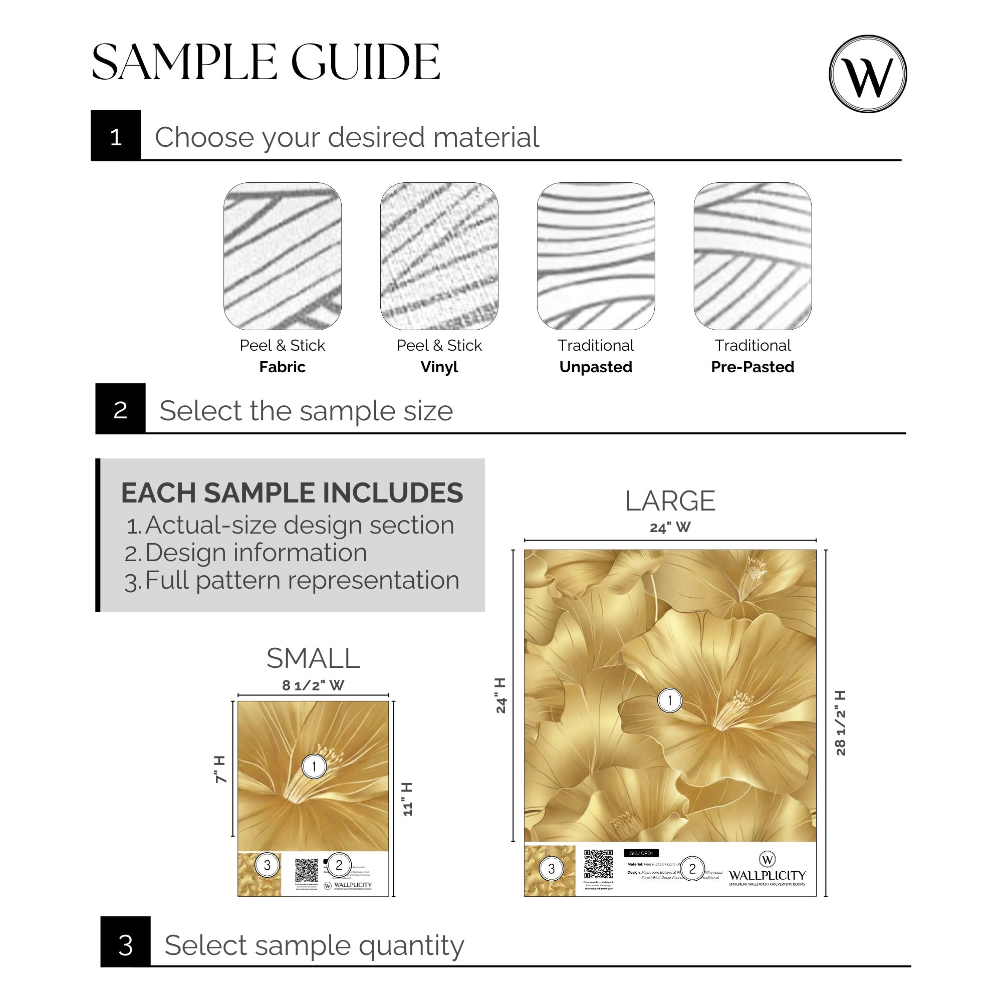 Gilded Bloom wallpaper sample guide
