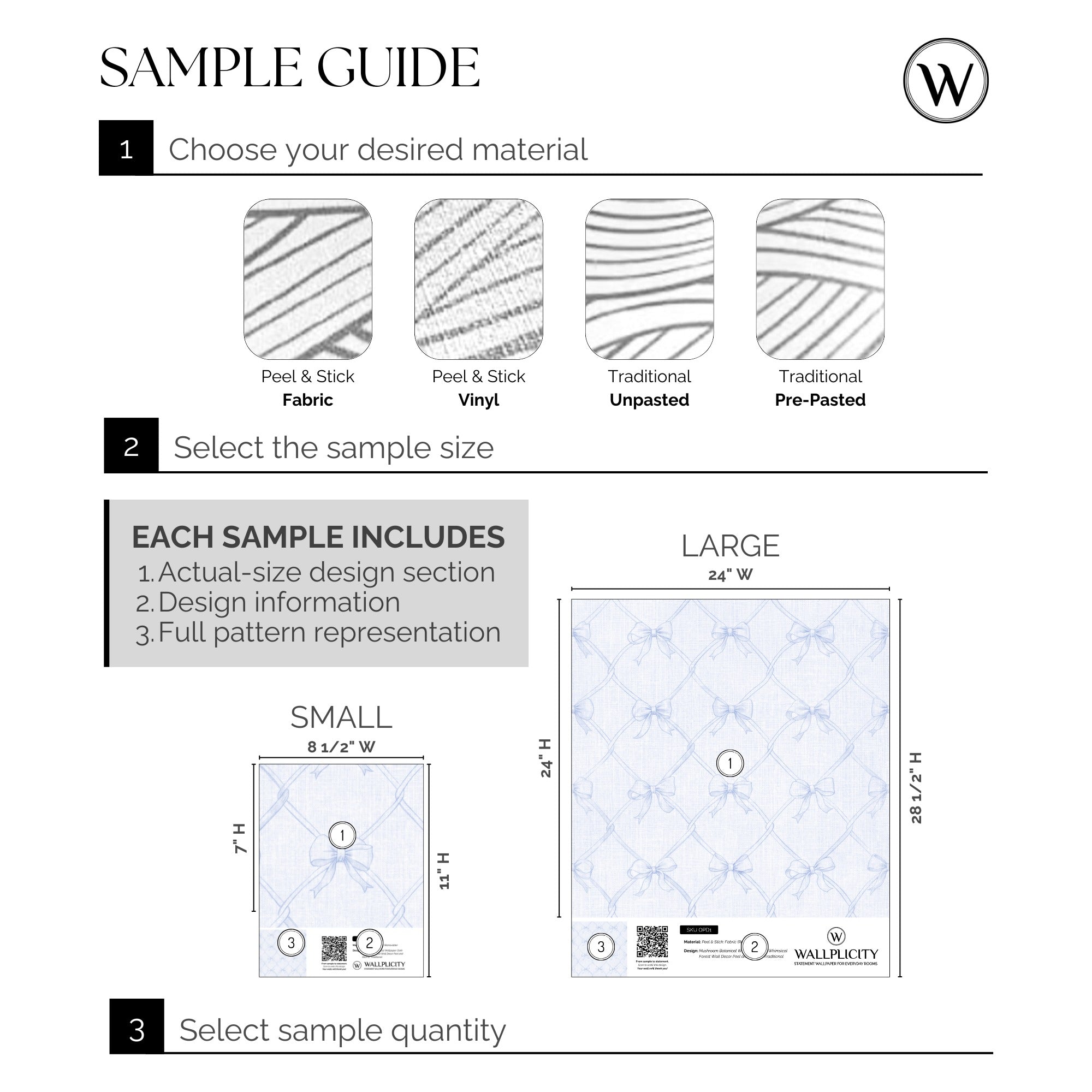 Blue Ribbon wallpaper sample guide