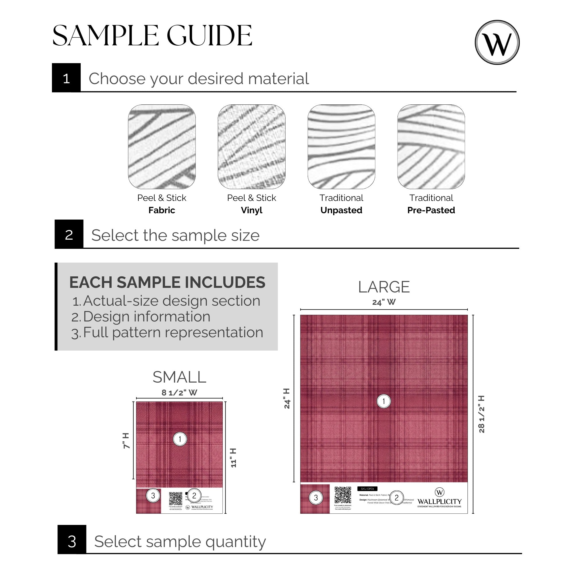 Pink Flannel wallpaper sample guide
