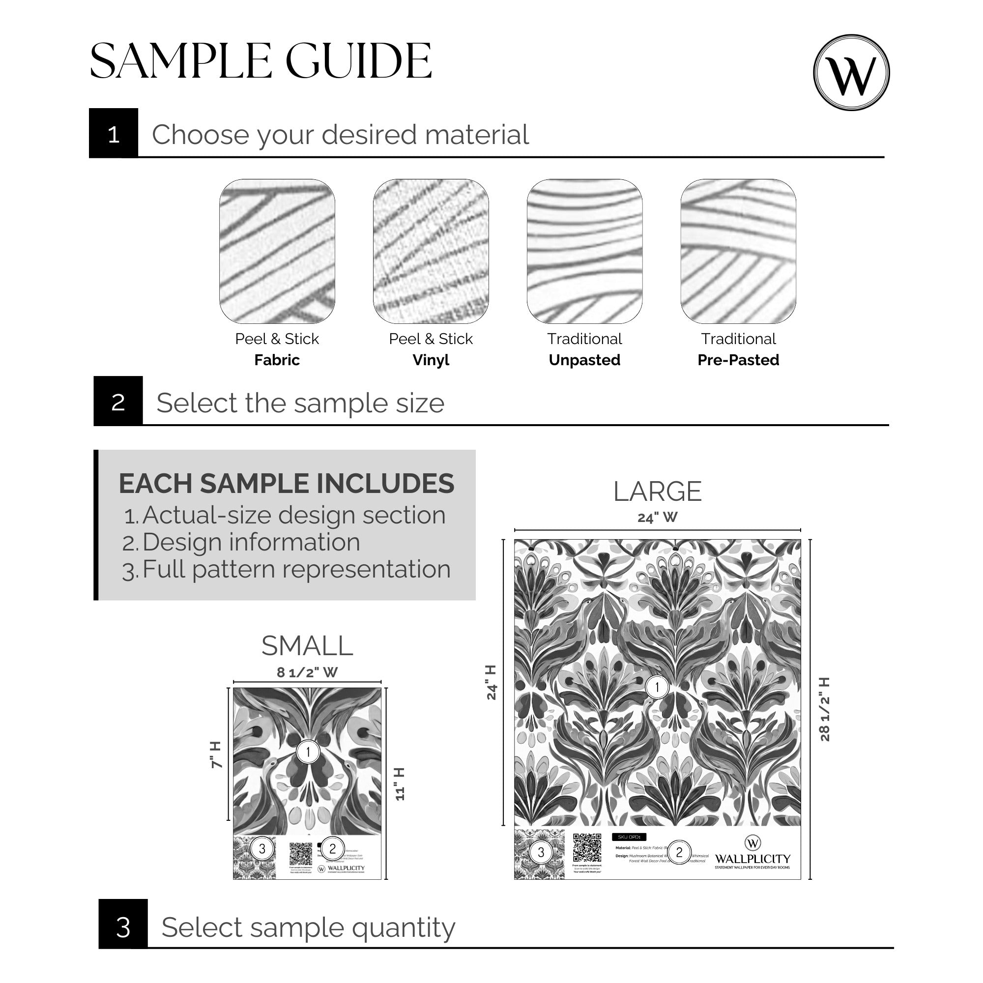 Nouveau Noir wallpaper sample guide