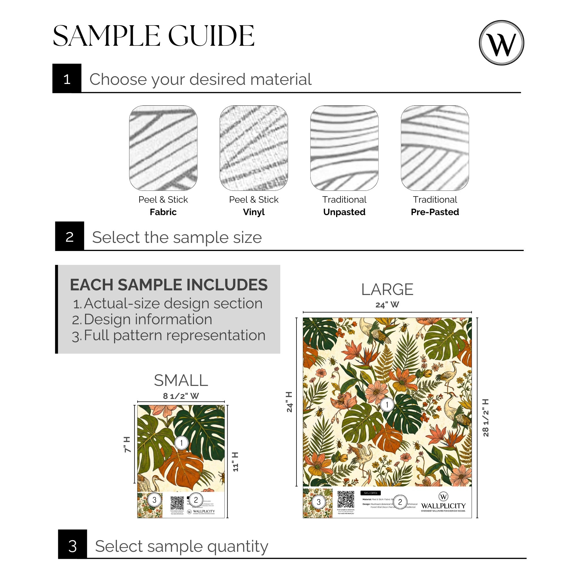 Monstera Mambo wallpaper sample guide