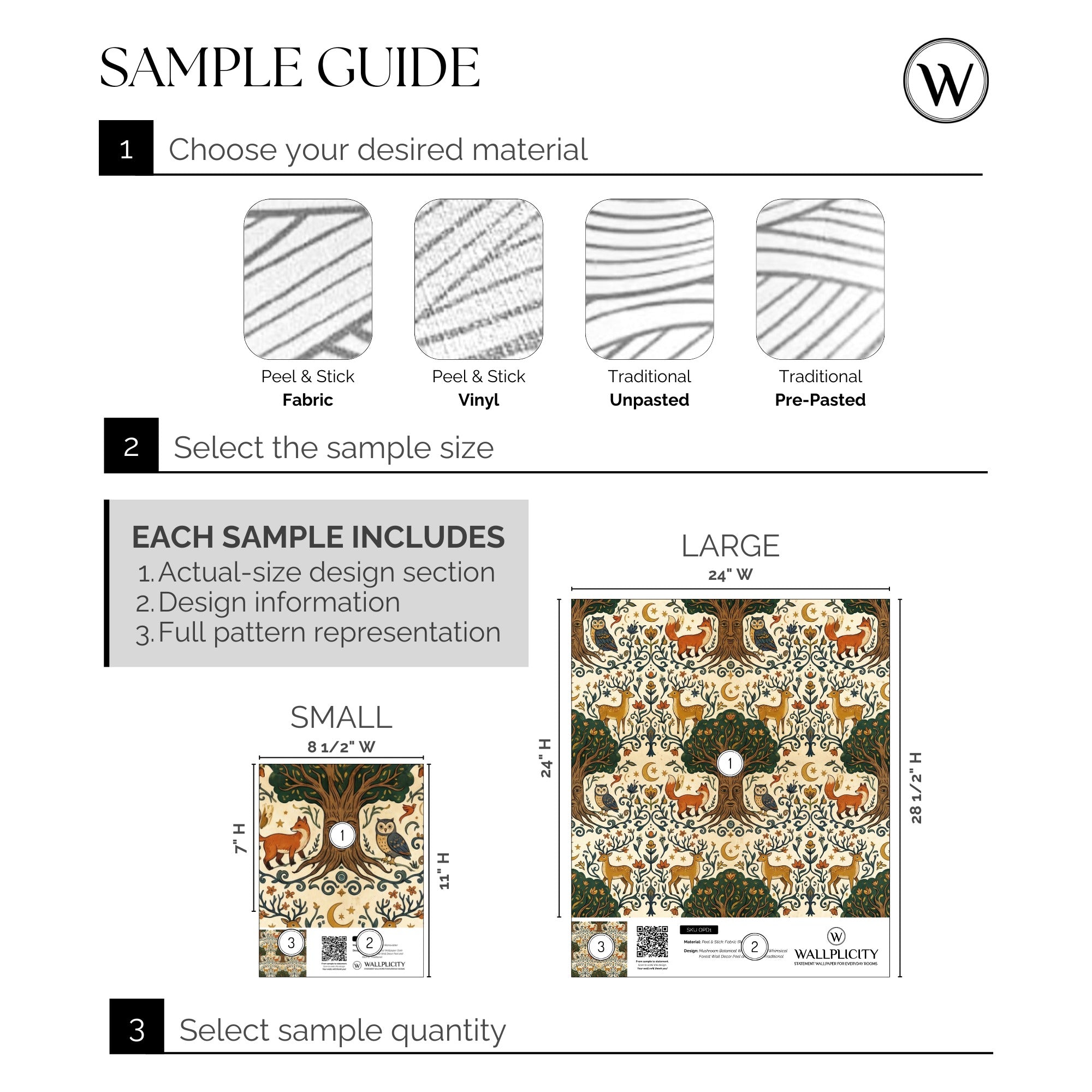 Woodland Lullaby wallpaper sample guide