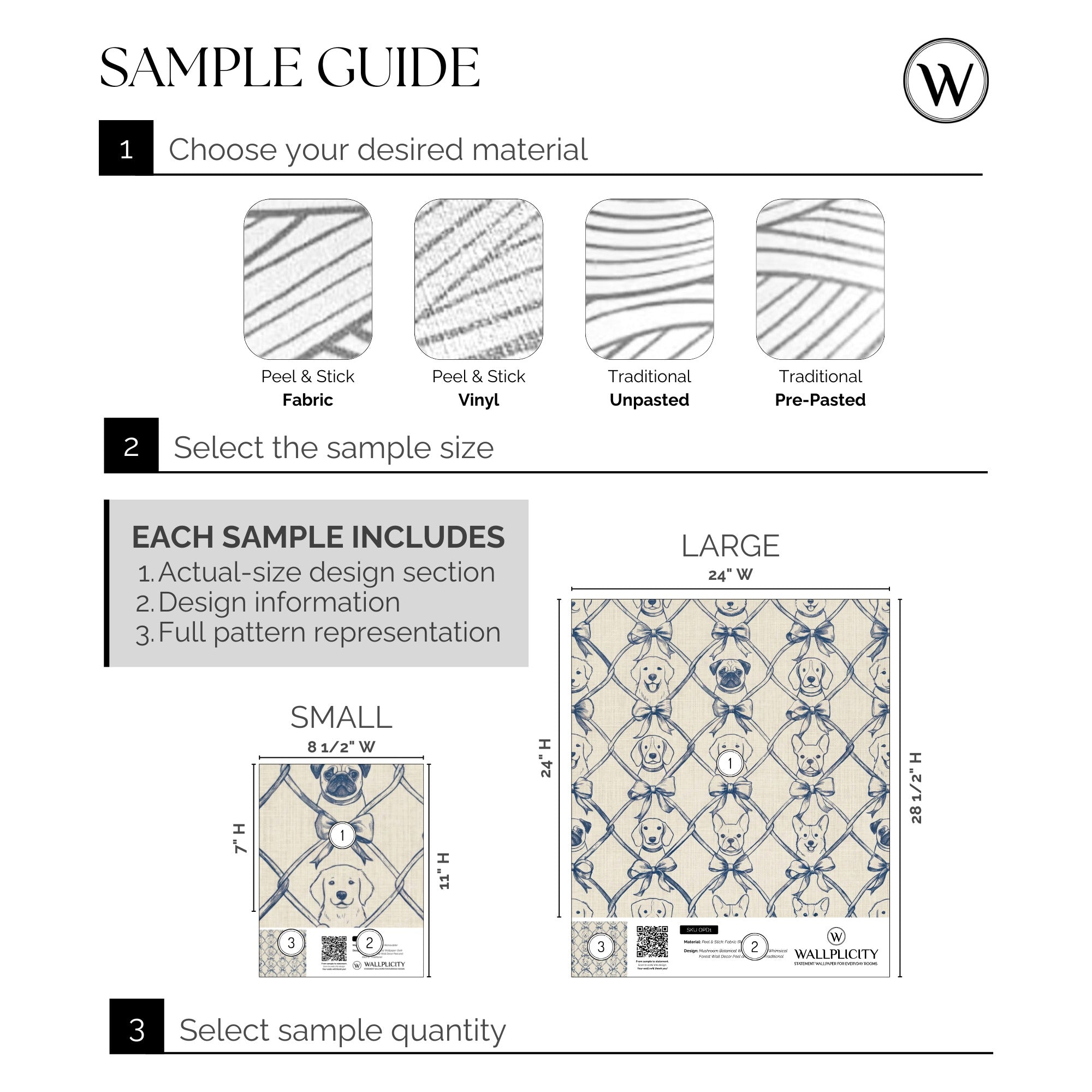 Puppy Toile wallpaper sample guide
