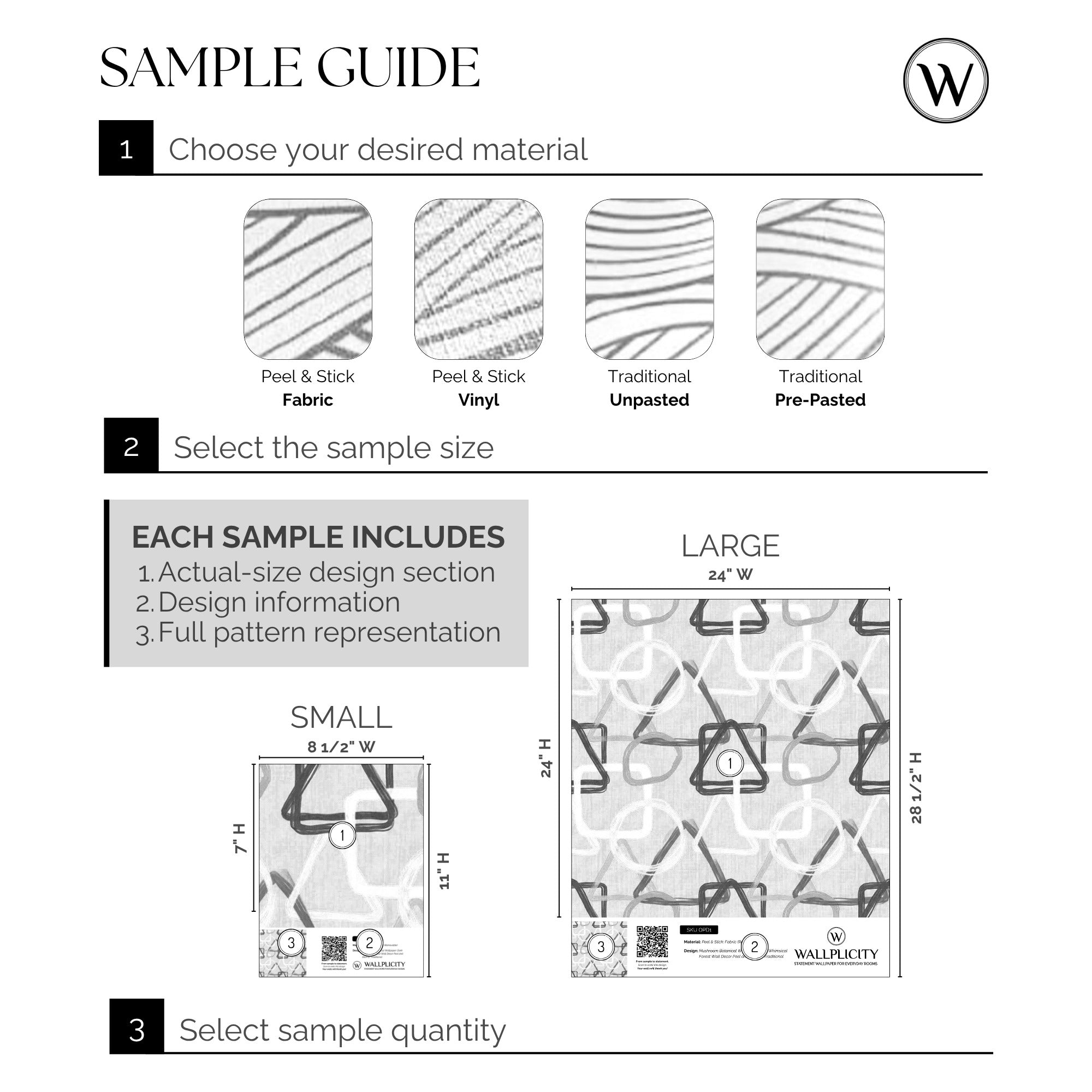 Graphite wallpaper sample guide