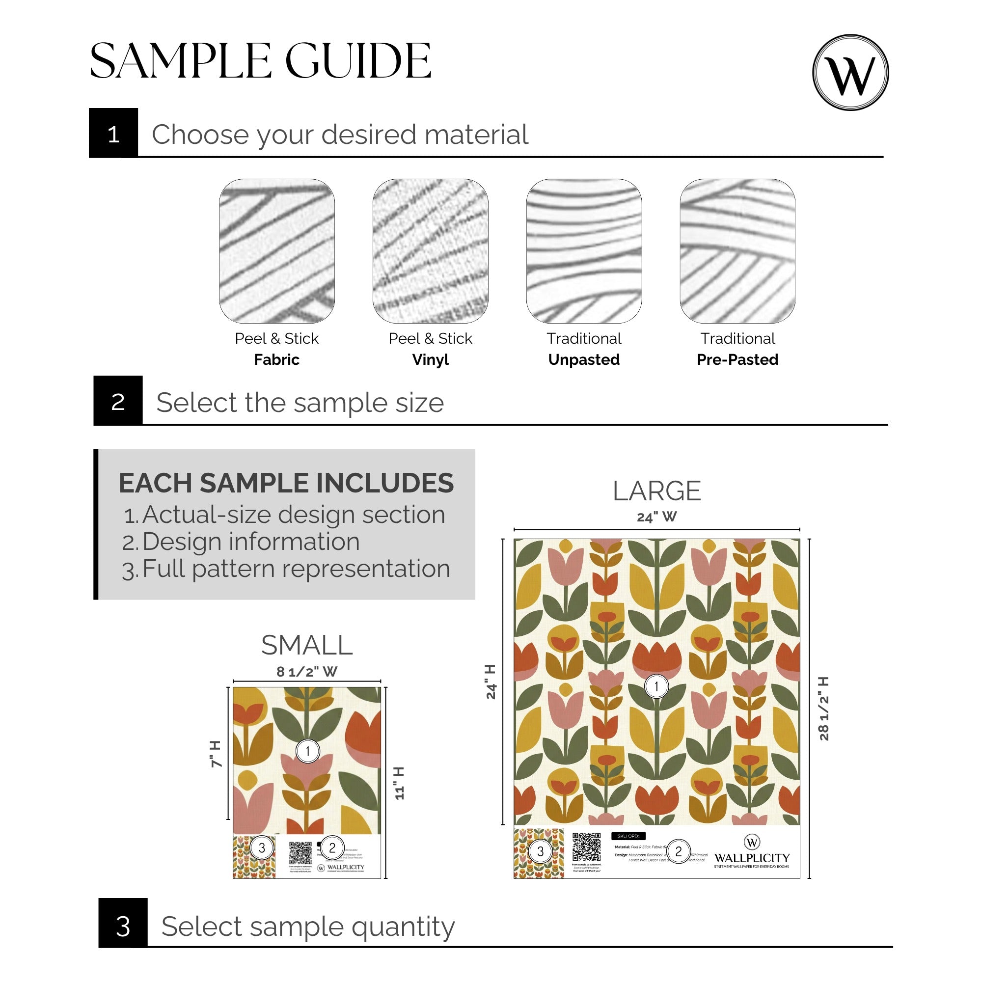 Amber Tulip wallpaper sample guide