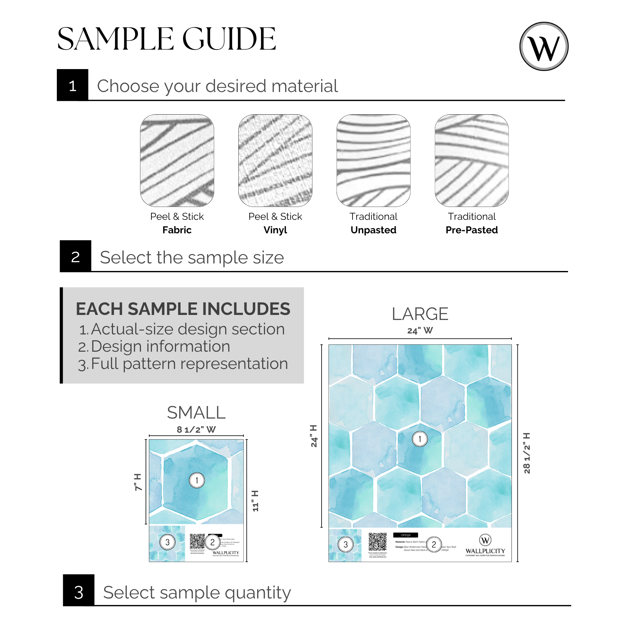 Sea Glass wallpaper sample guide