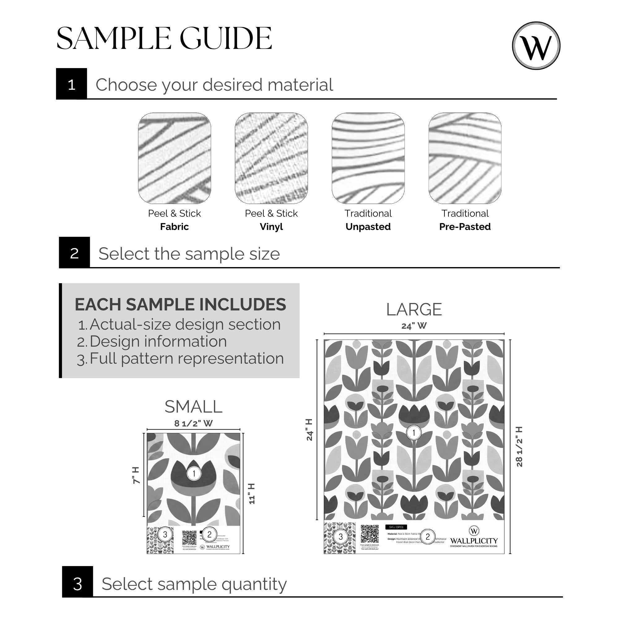 Tulip Noir wallpaper sample guide