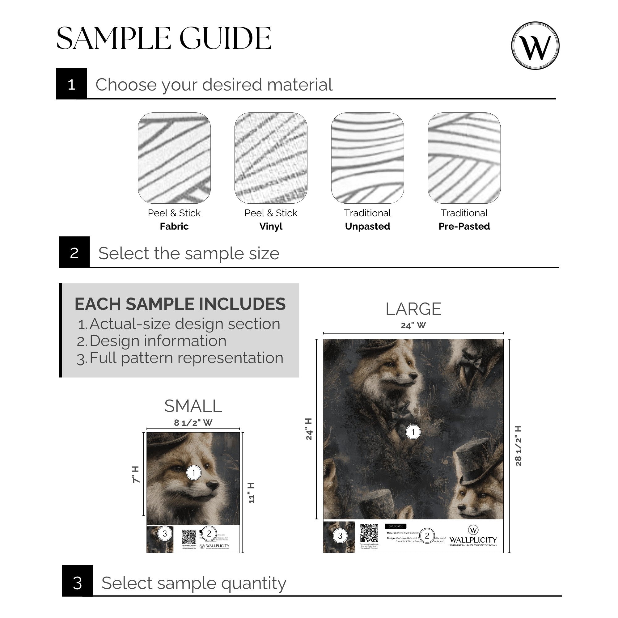 Foxglove Noir wallpaper sample guide